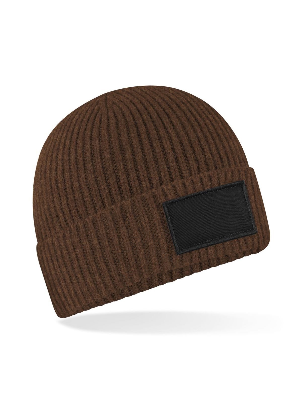Fashion Patch Beanie Beechfield Walnut/Black