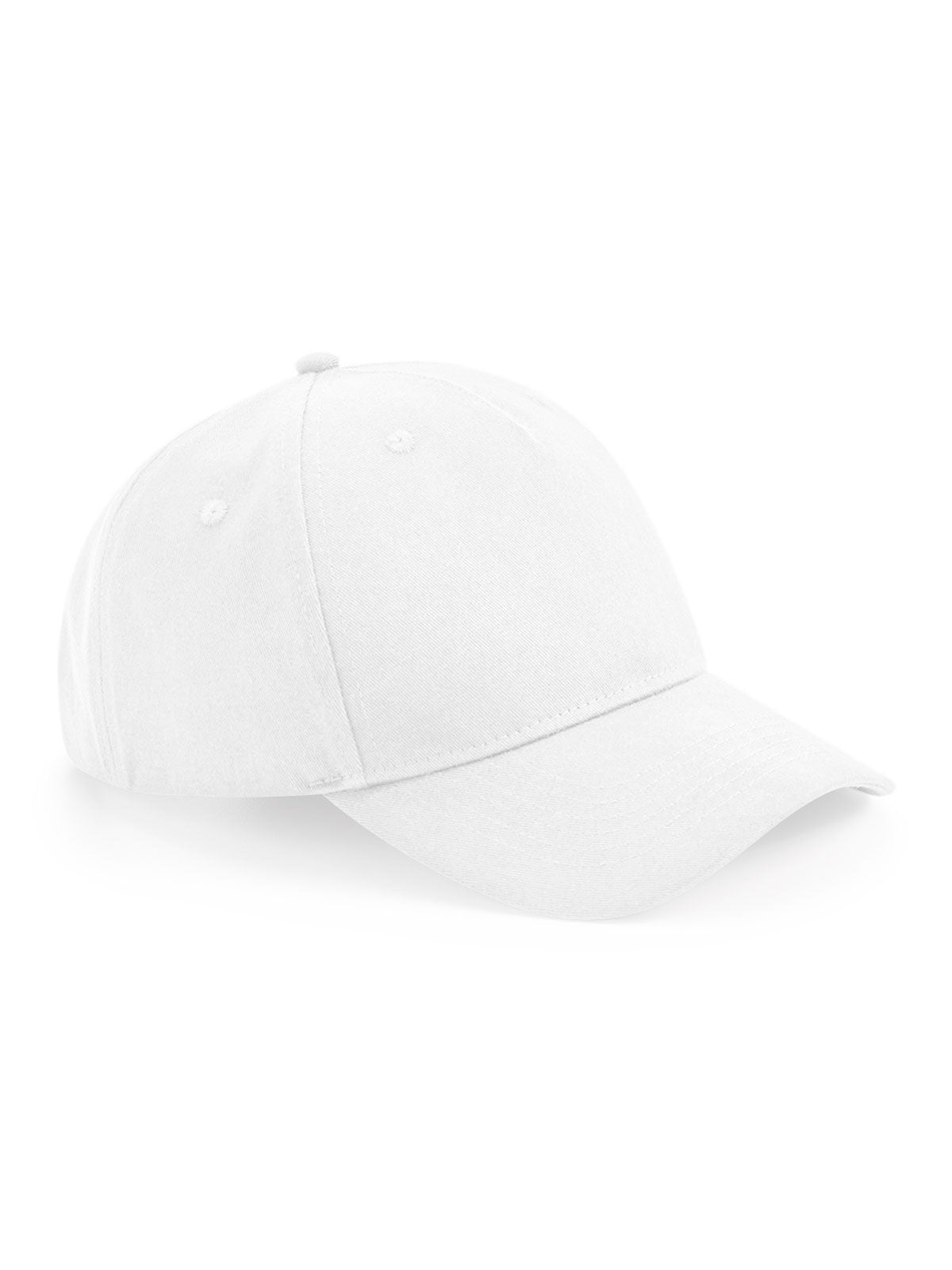 Cappellino a 5 pannelli in cotone biologico Beechfield White