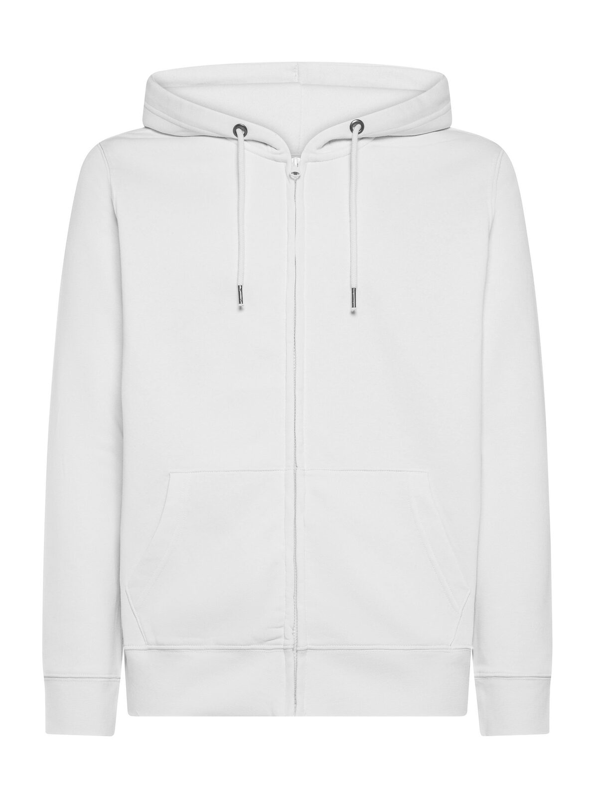 Felpa zip e cappuccio Vega White