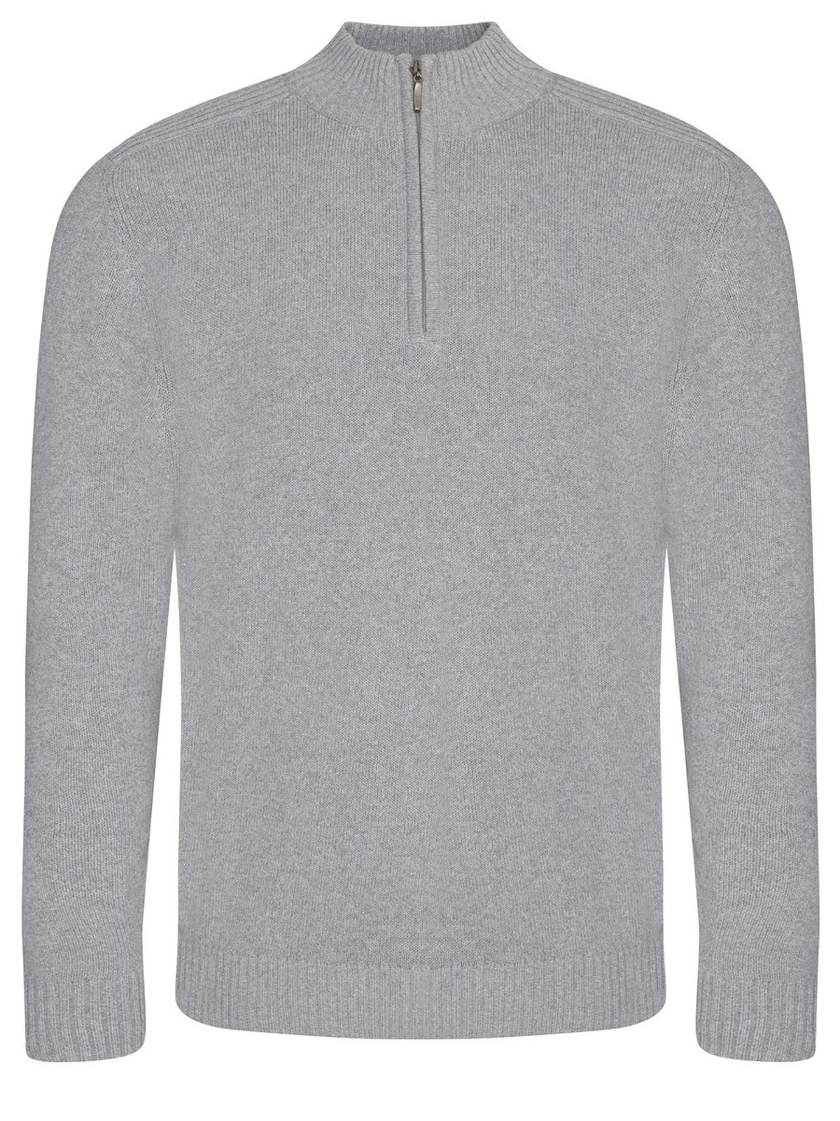 Wakhan 1/4 Zip Knit Sweater Ecologie by AWDis Heather Grey