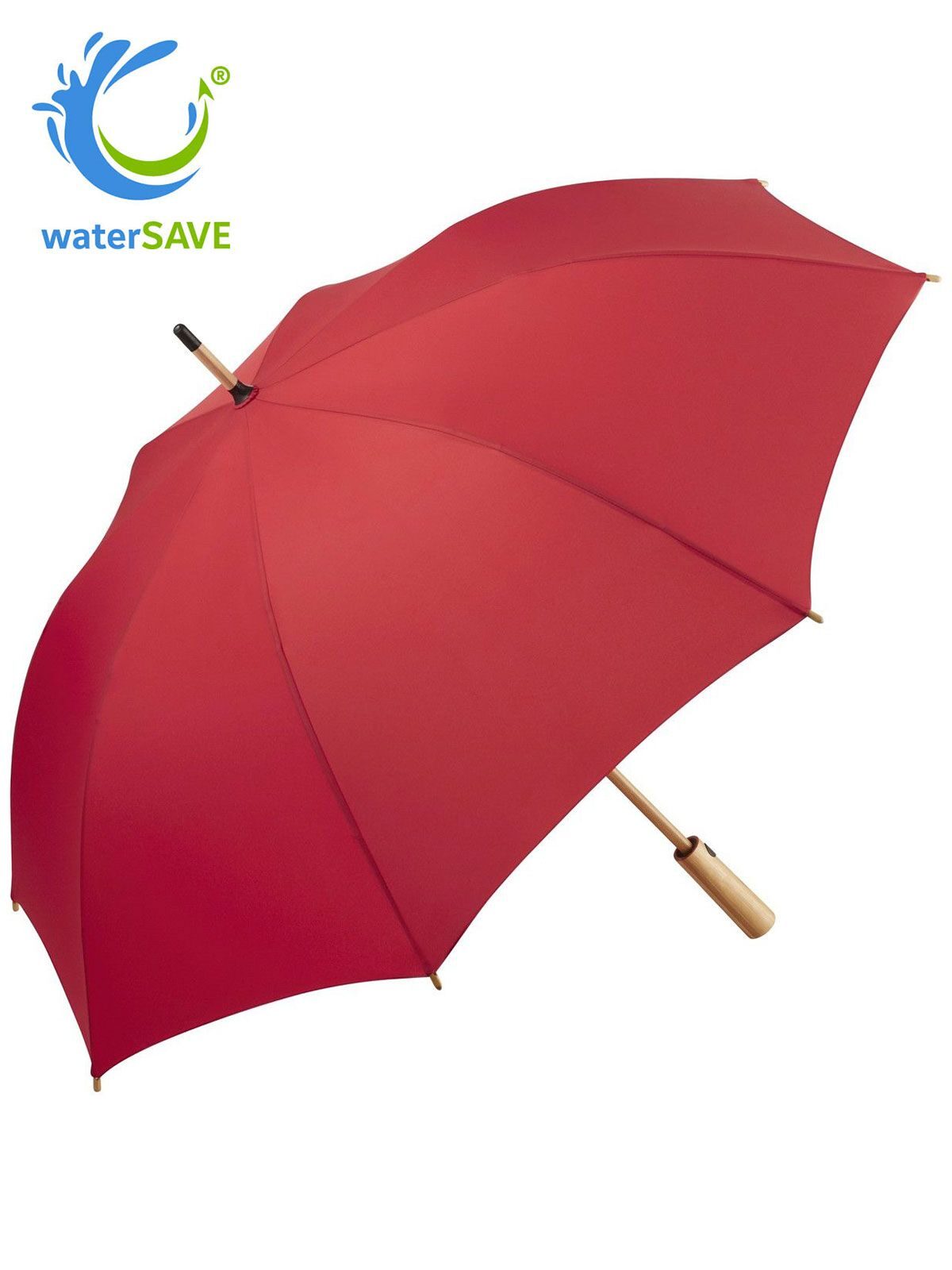 AC Midsize bamboo umbrella OkoBrella FAre Red Ws