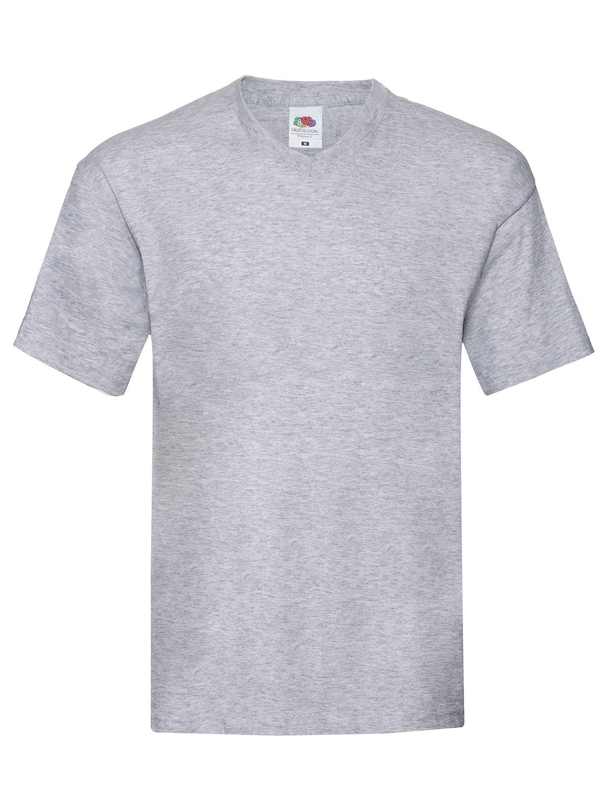 Original V-Neck T Fruit of the Loom Heather Grey
