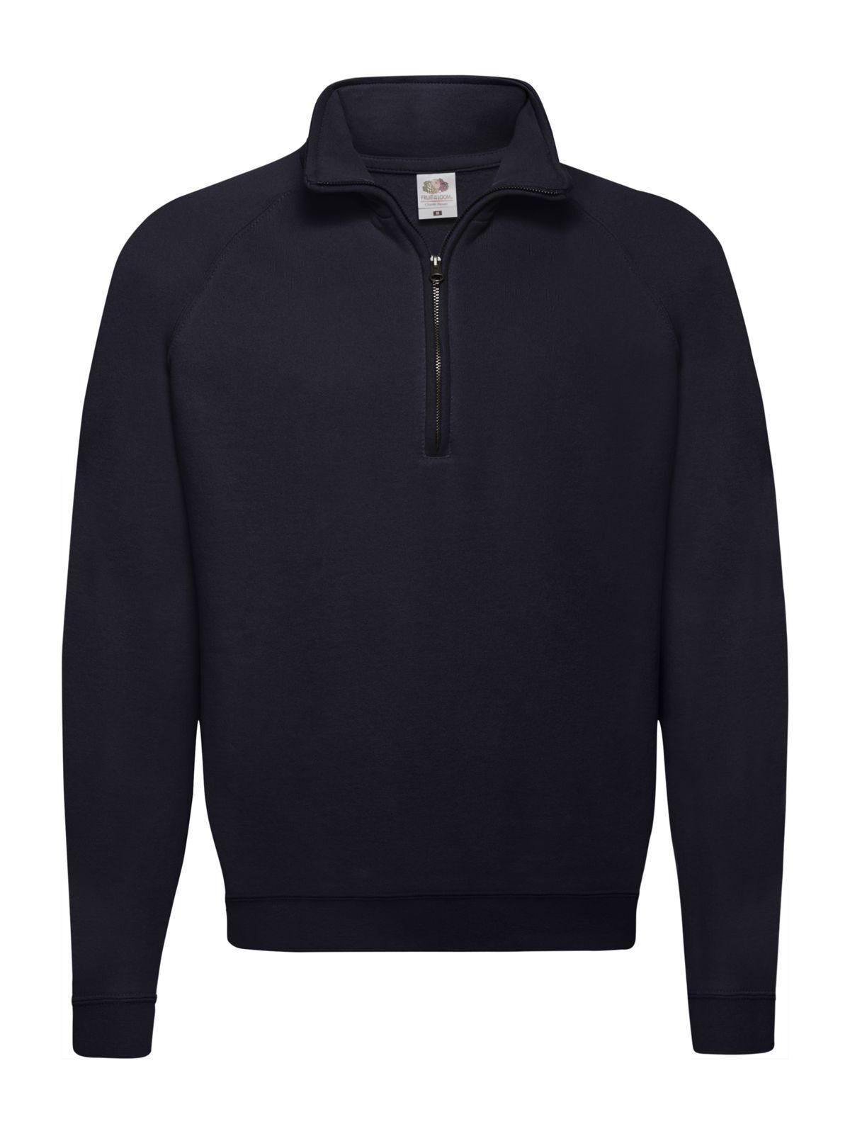 Classic Zip Neck Sweat Fruit of the Loom Deep Navy