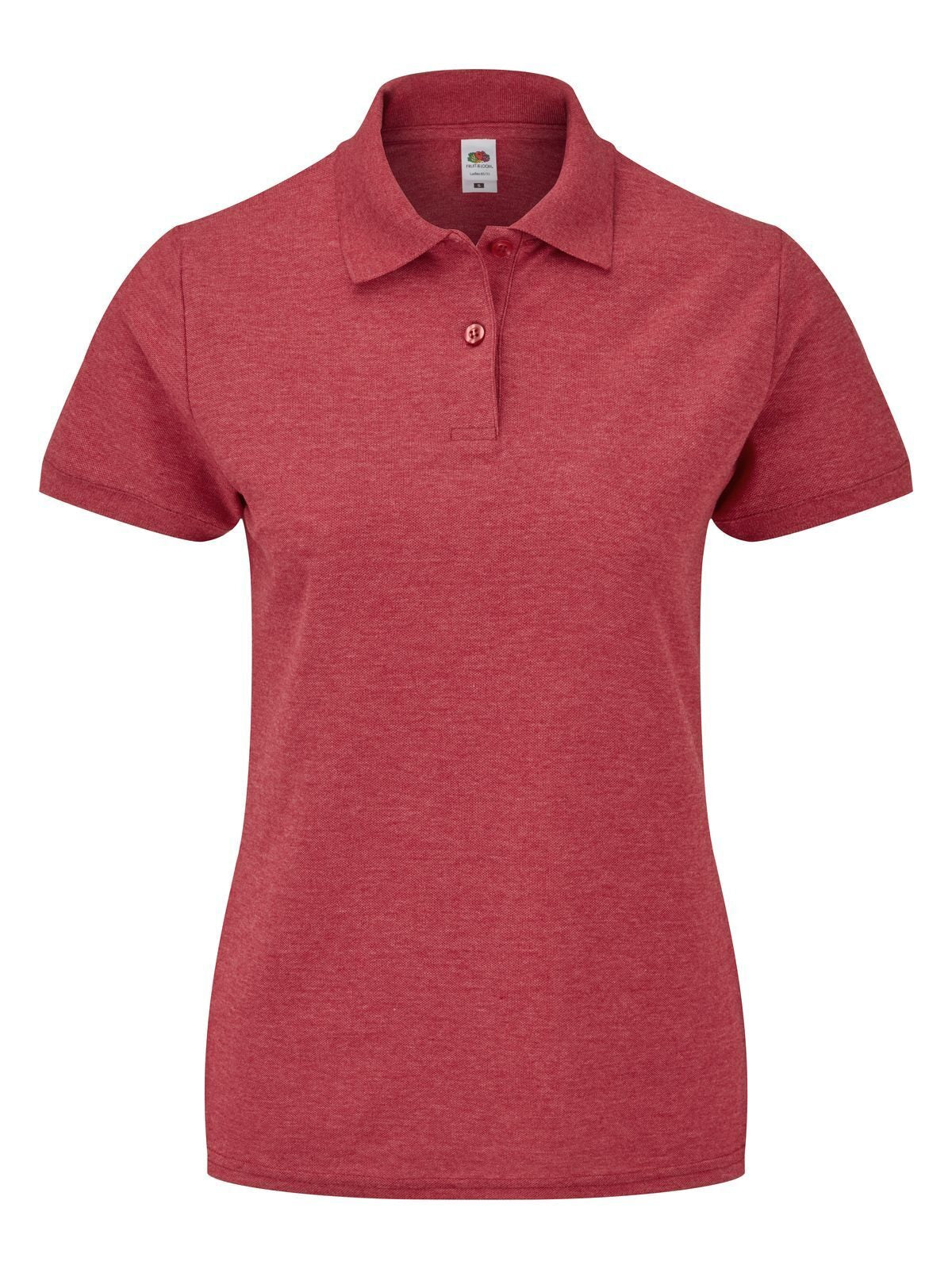 Ladies 65/35 Polo Fruit of the Loom Vintage Heather Red