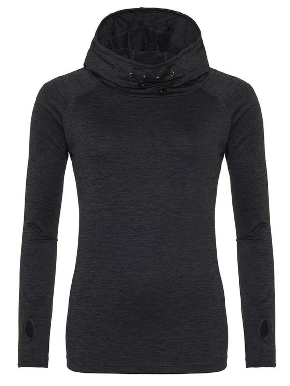 Girlie Cool Cowl Neck Top Just Cool by AWDis Jet Black