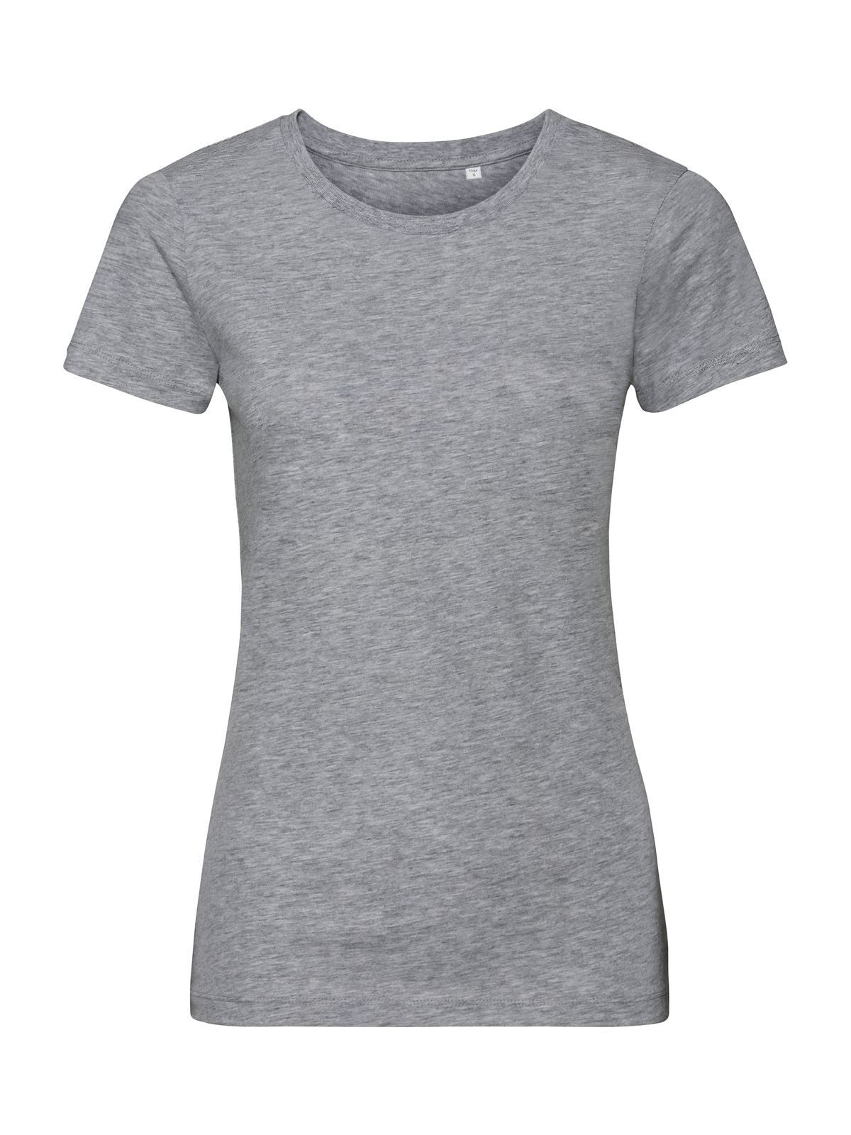 Ladies' Pure Organic Tee Russell Light Oxford