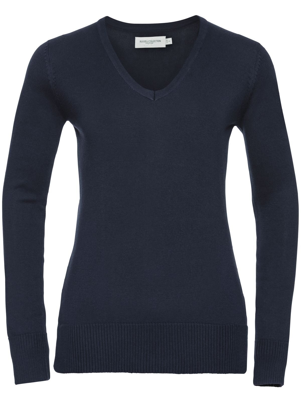 Maglione donna scollo a V Russell French Navy