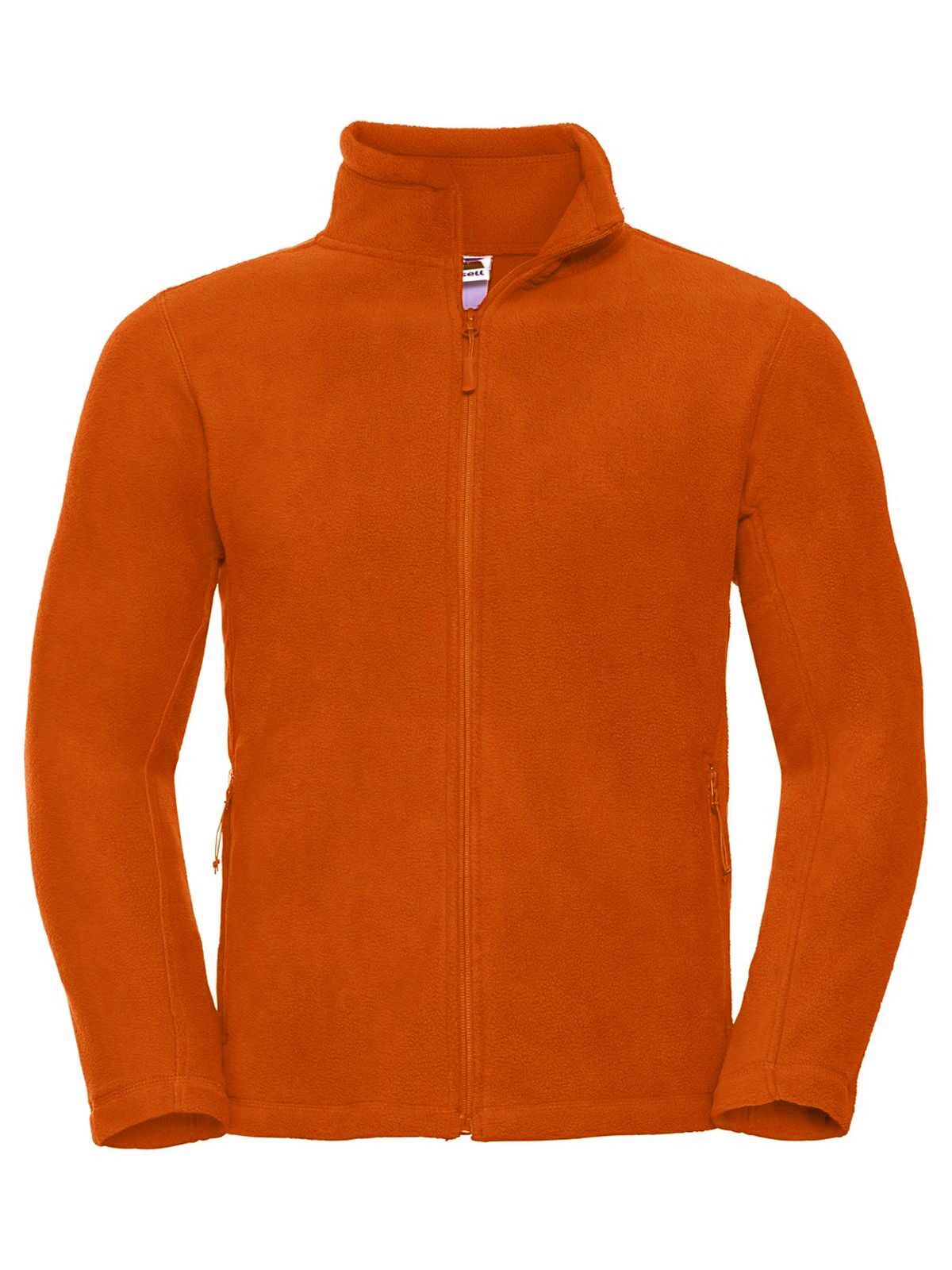 Men's Full Zip Outdoor Fleece Russell Orange-Out