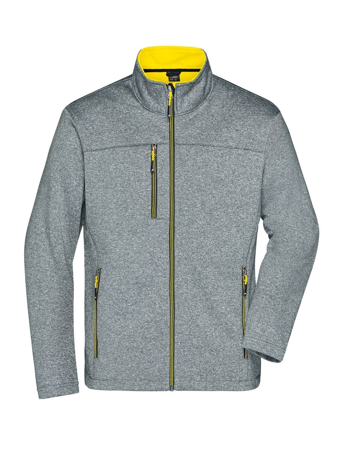 Men's Softshell Jacket Daiber Dark-Melange/Yellow