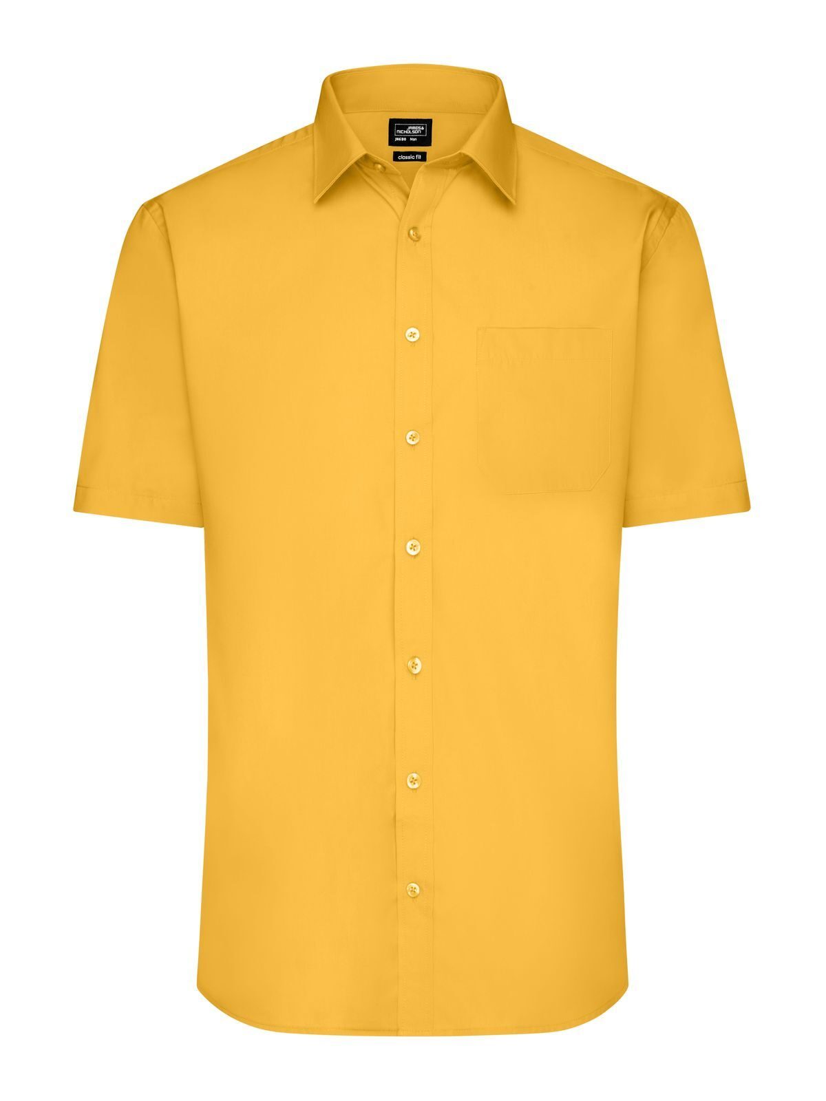 Men's Shirt Short sleeve Poplin Daiber Yellow