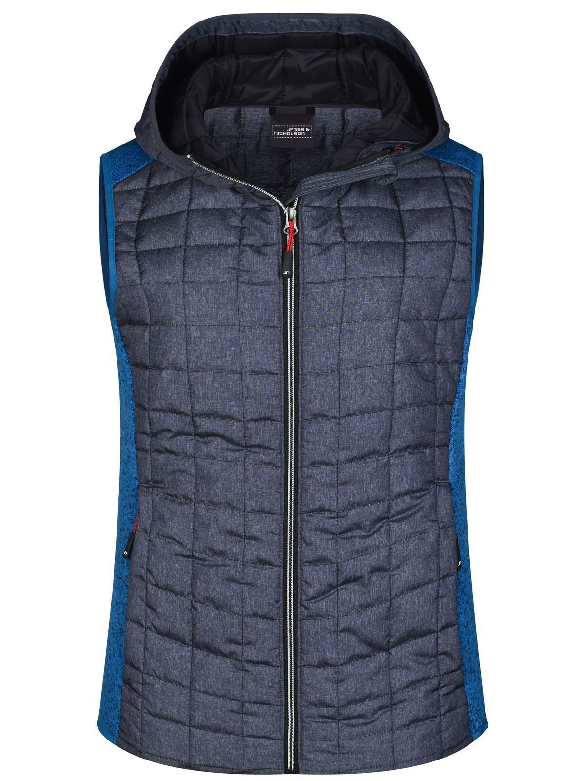 Ladies' Knitted Hybrid Vest Daiber Royal-Melange/Anthracite-Melan
