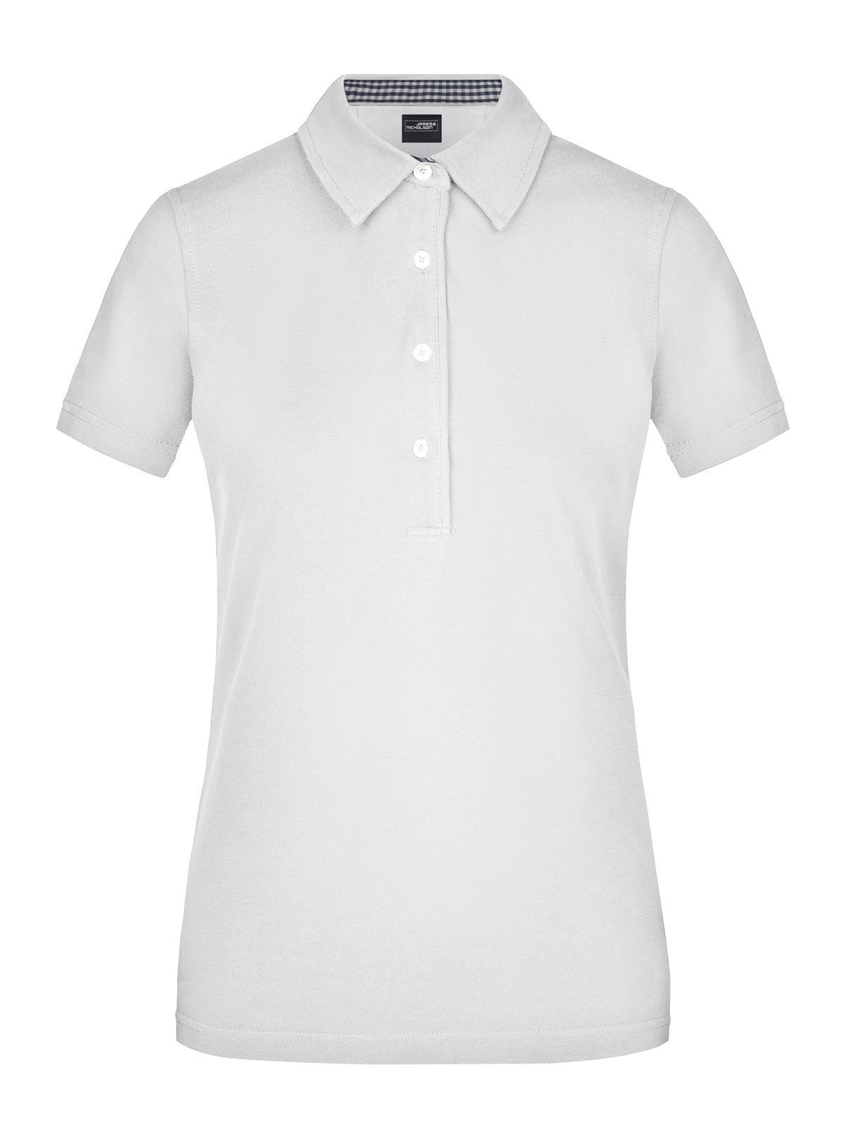 Ladies' Plain Polo Daiber White/Navy-White
