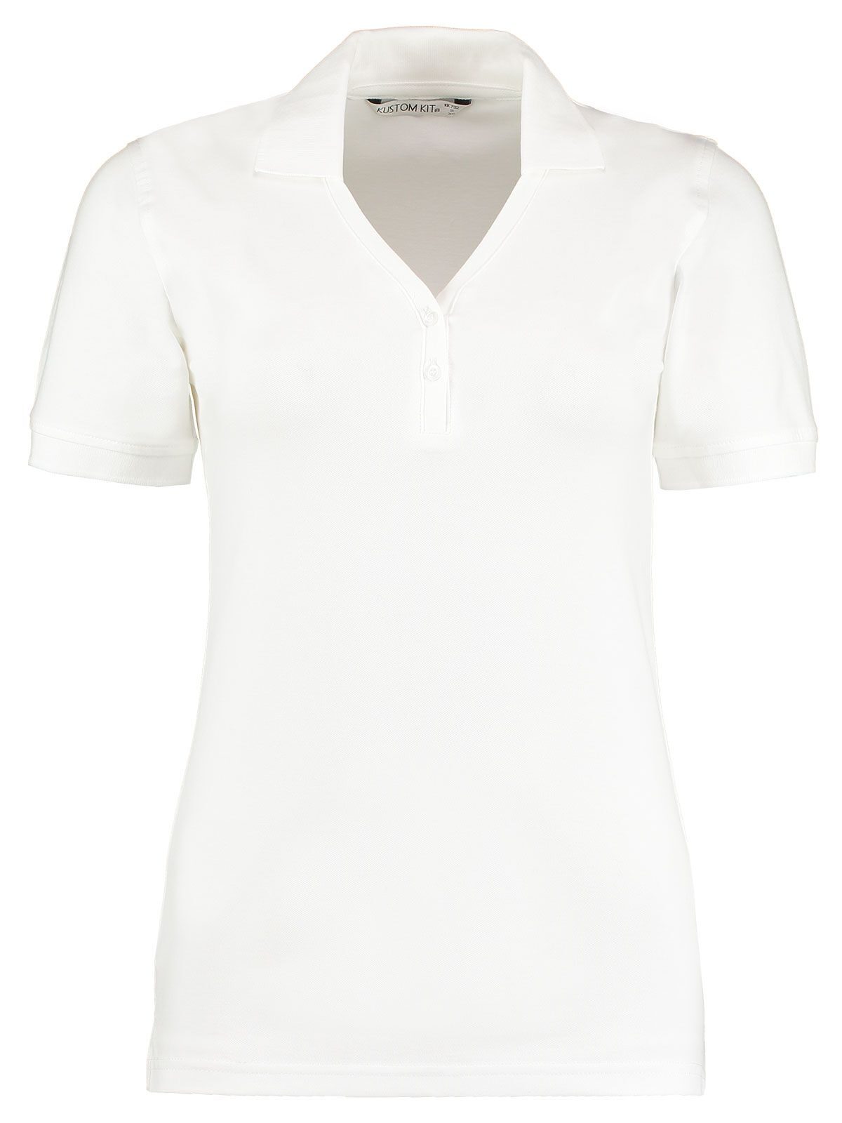 Sophia V-Neck Comfortec Polo Kustom Kit White
