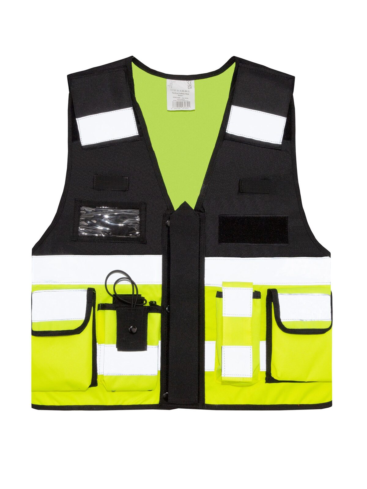 Tactical Safety Vest Korntex Yellow/Black