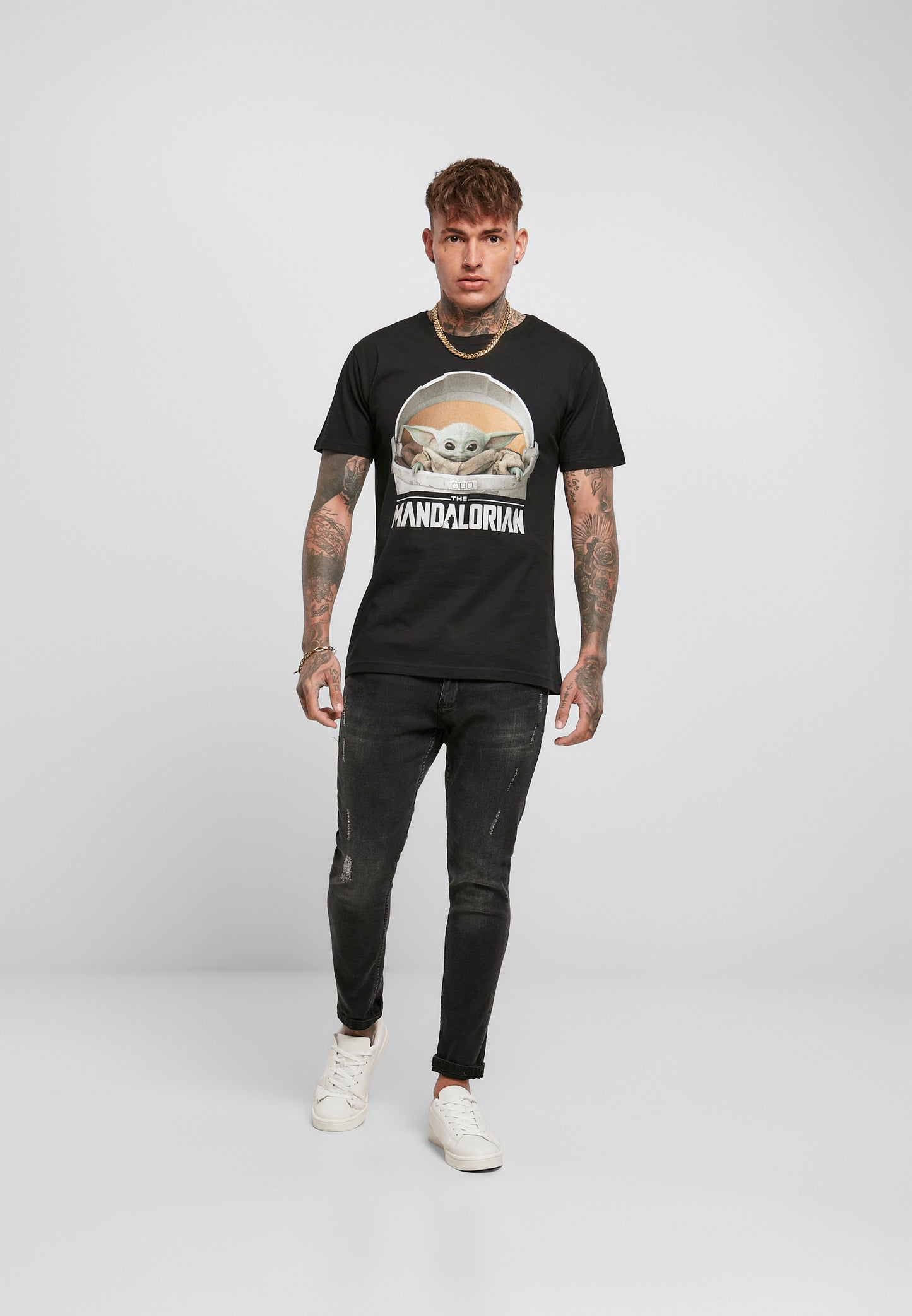 Baby Yoda Mandalorian Logo Tee