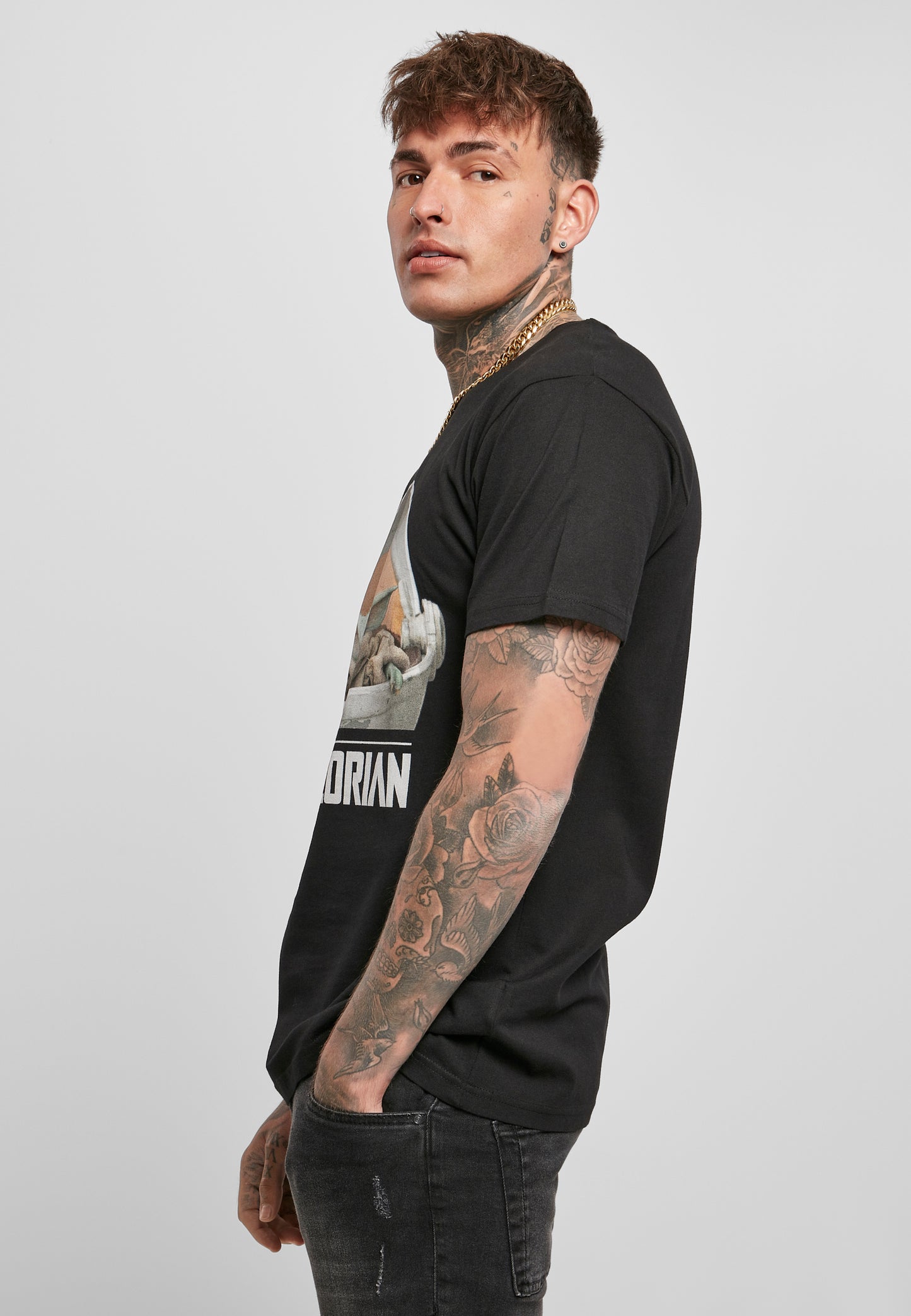 Baby Yoda Mandalorian Logo Tee