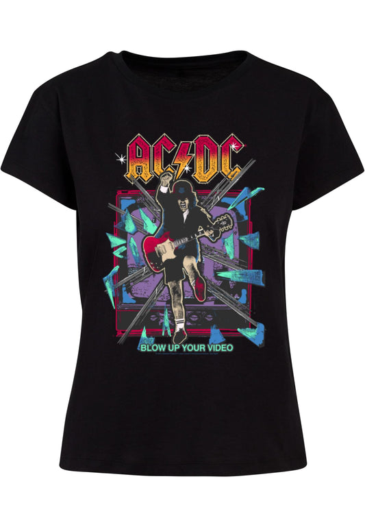 Ladies ACDC - Blow Up Your Video Jump Box Tee