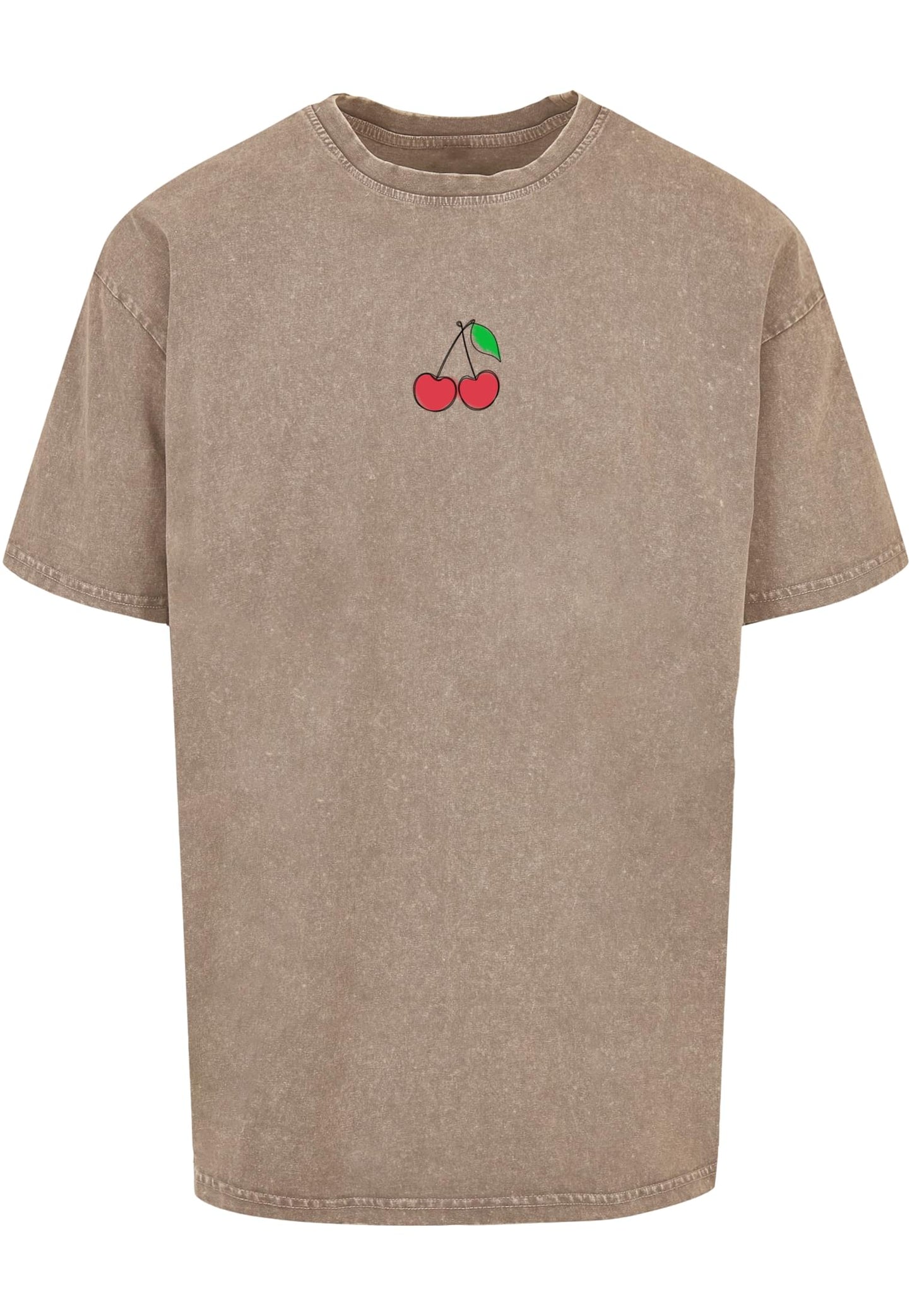 Summer - Sweet Cherry Acid Washed Oversize Tee