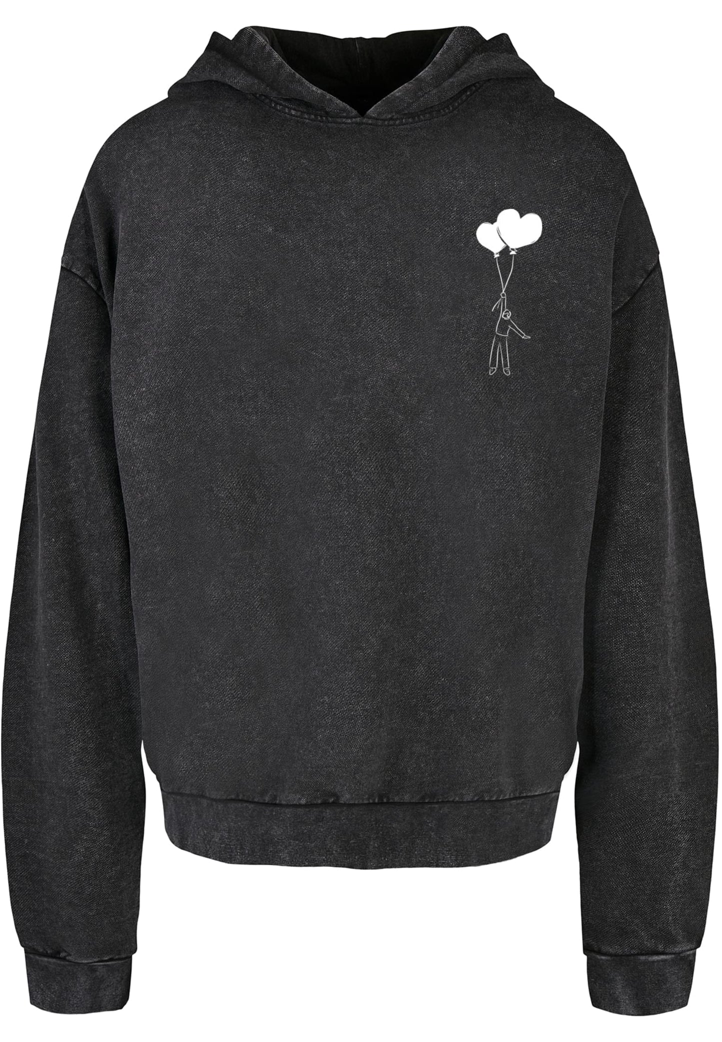 Love In The Air Acid Washed Oversize Hoody