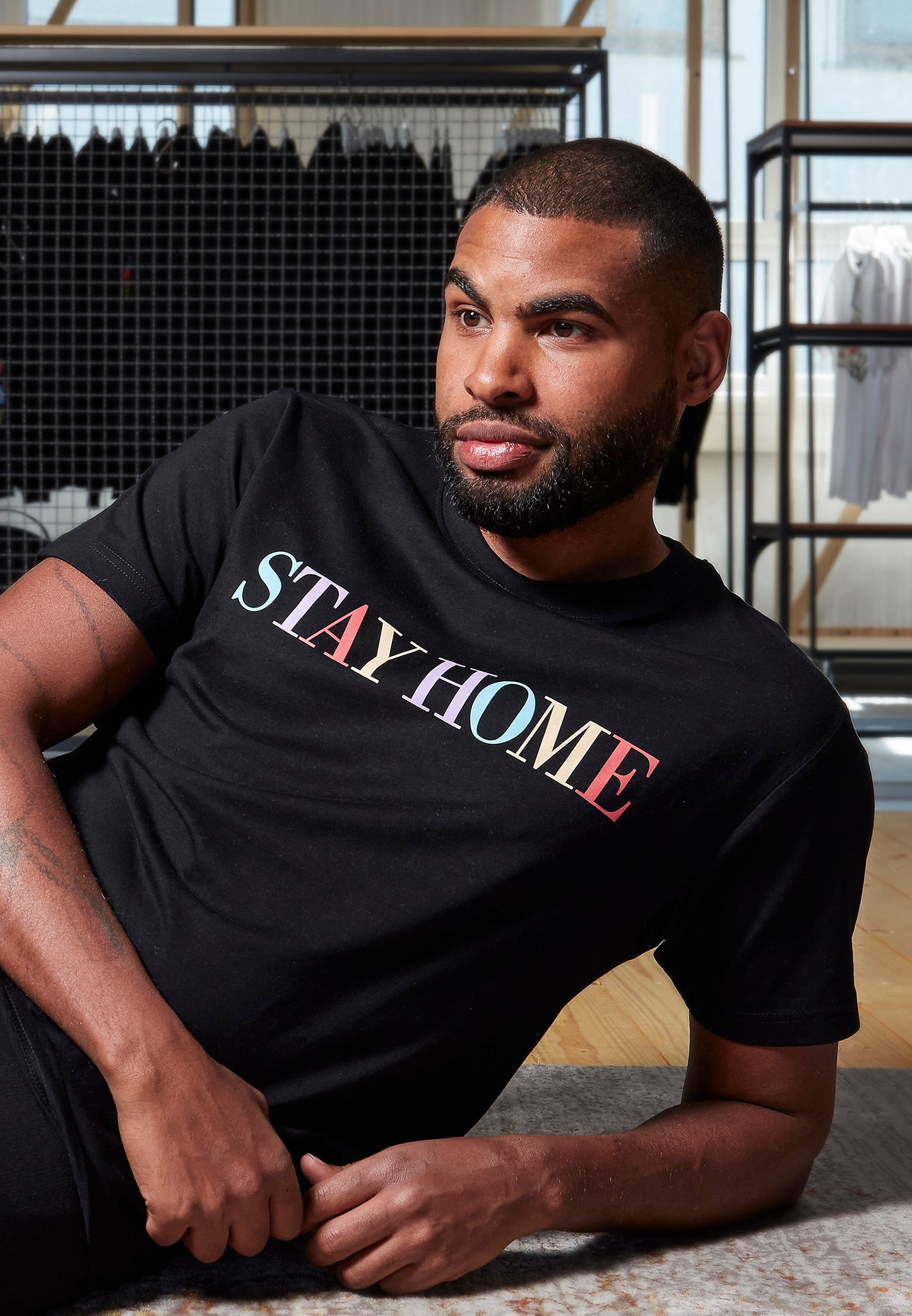 Unisex Stay Home Wording Tee