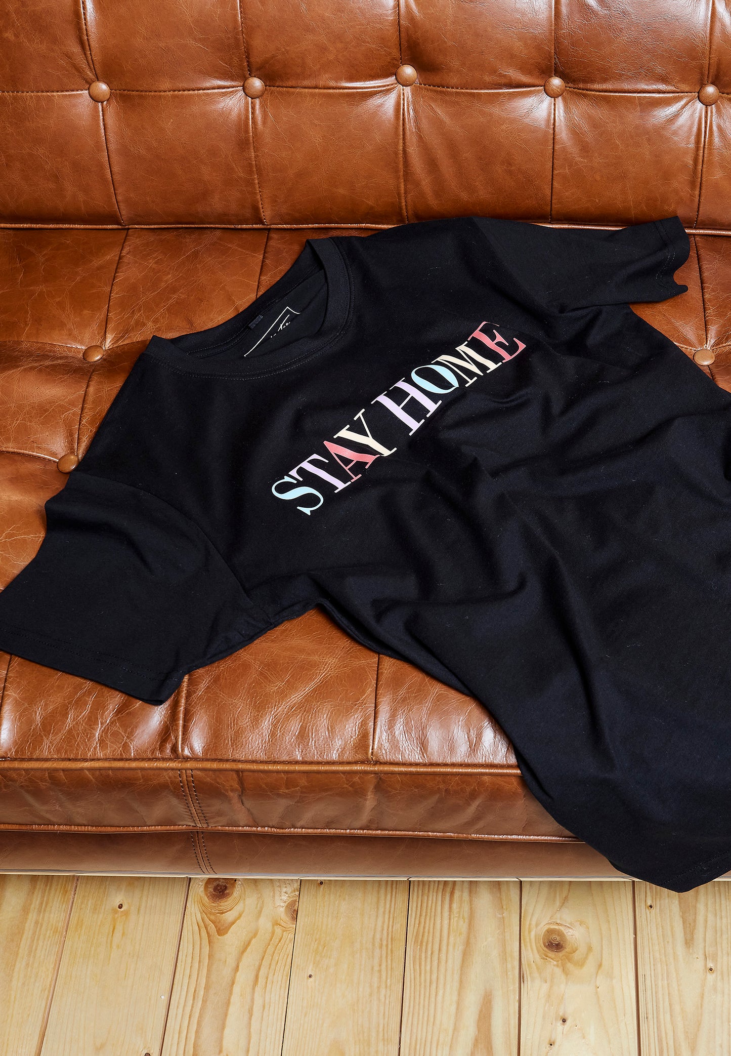Unisex Stay Home Wording Tee