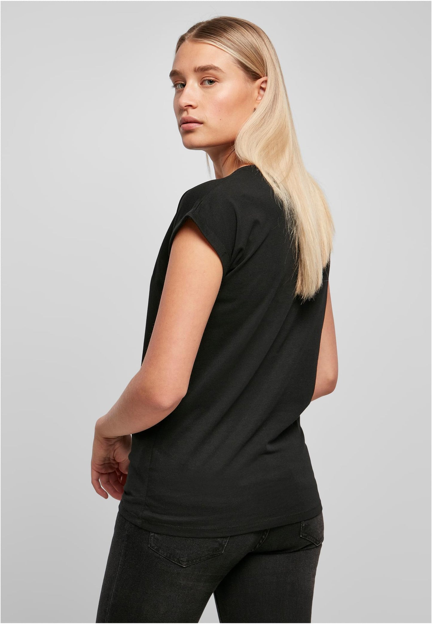 Ladies Kicks Love Extended Shoulder Tee