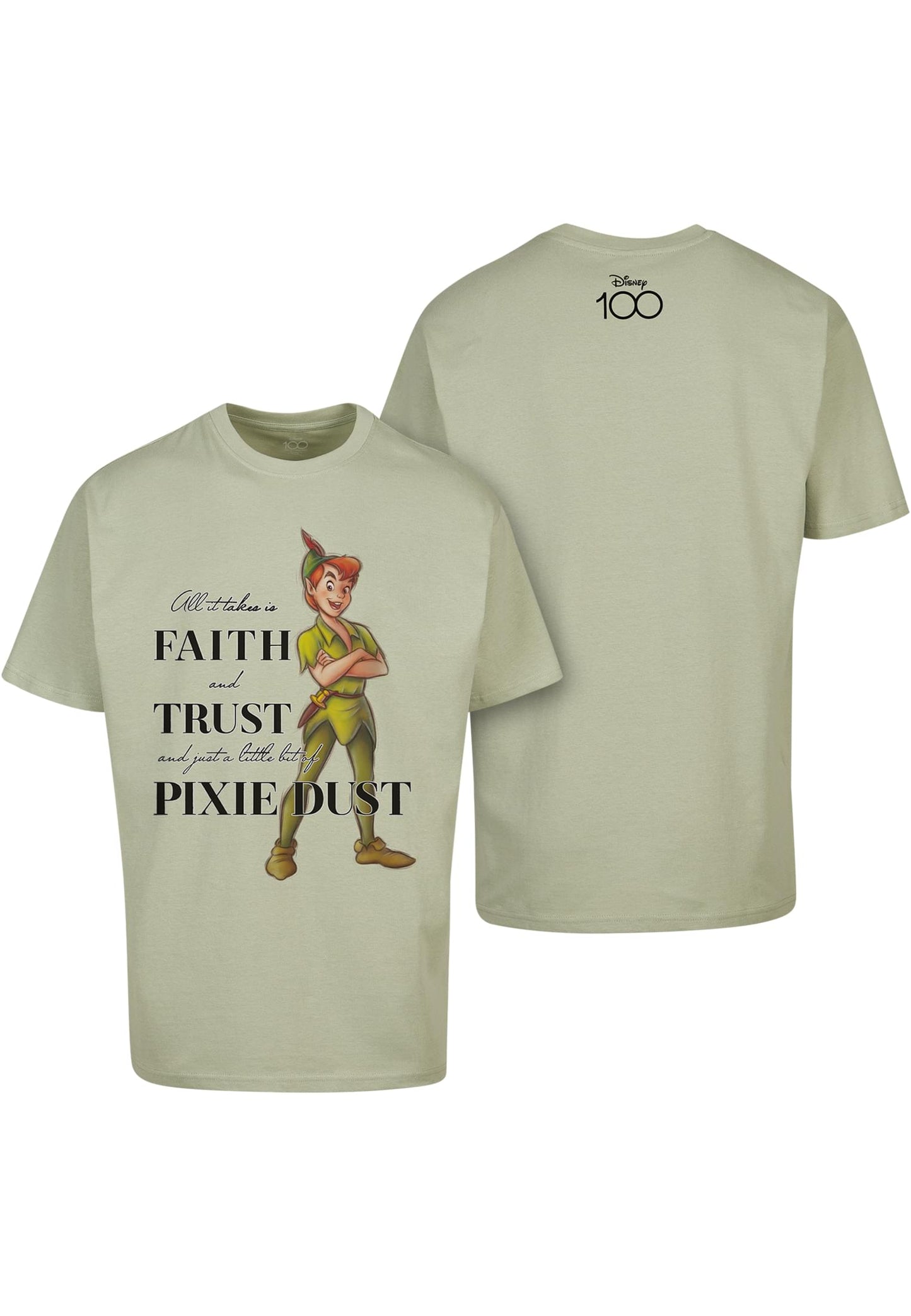Disney 100 Peter Pan Faith and Trust Oversize Tee
