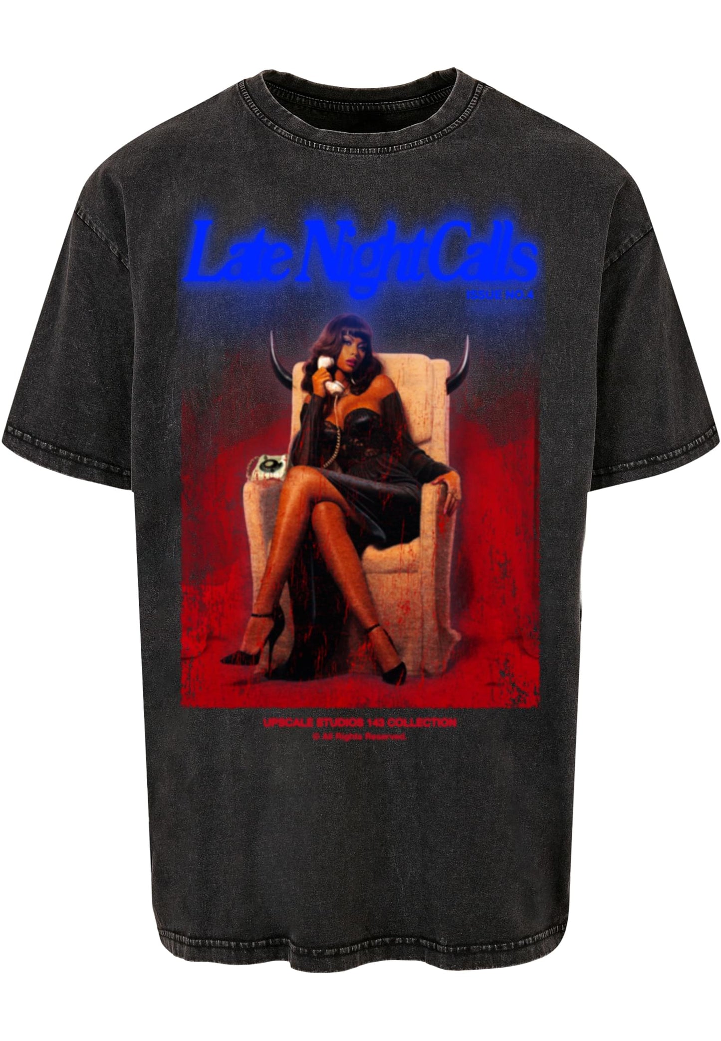 Late Night Calls Acid Heavy Oversize Tee
