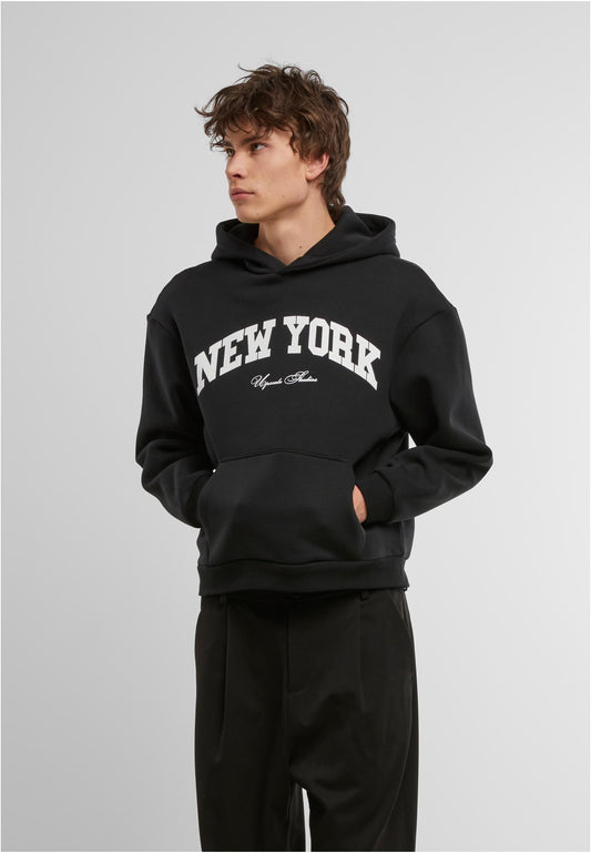 New York Collage Fluffy Hoody