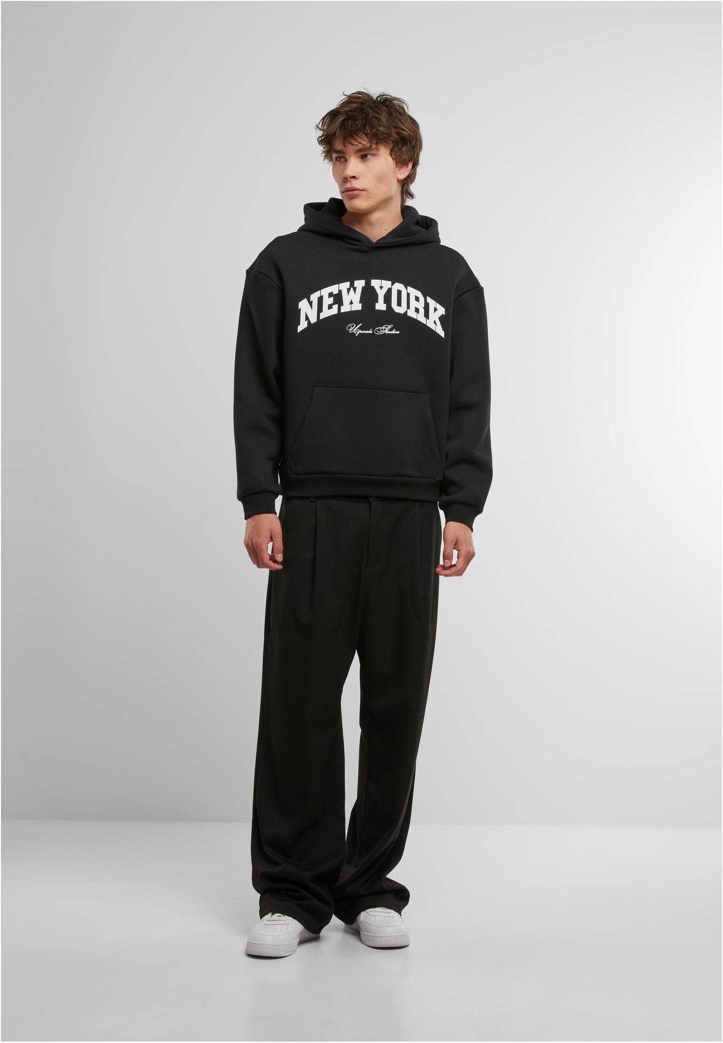 New York Collage Fluffy Hoody