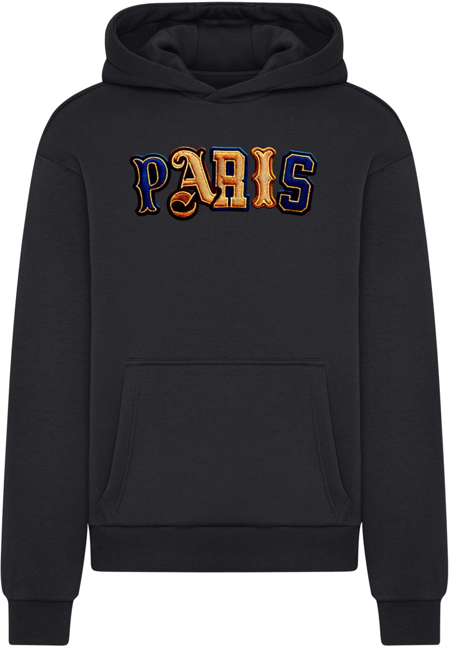 Paris Wording Patch Style Fluffy Hoody
