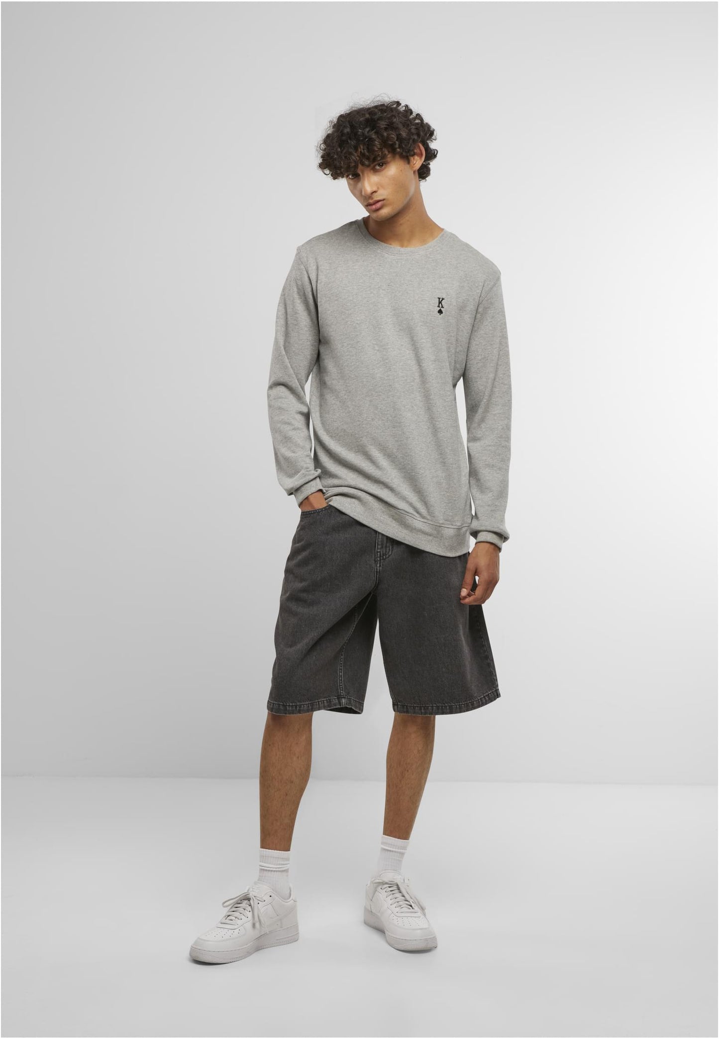 King Sign EMB Light Crew Sweatshirt