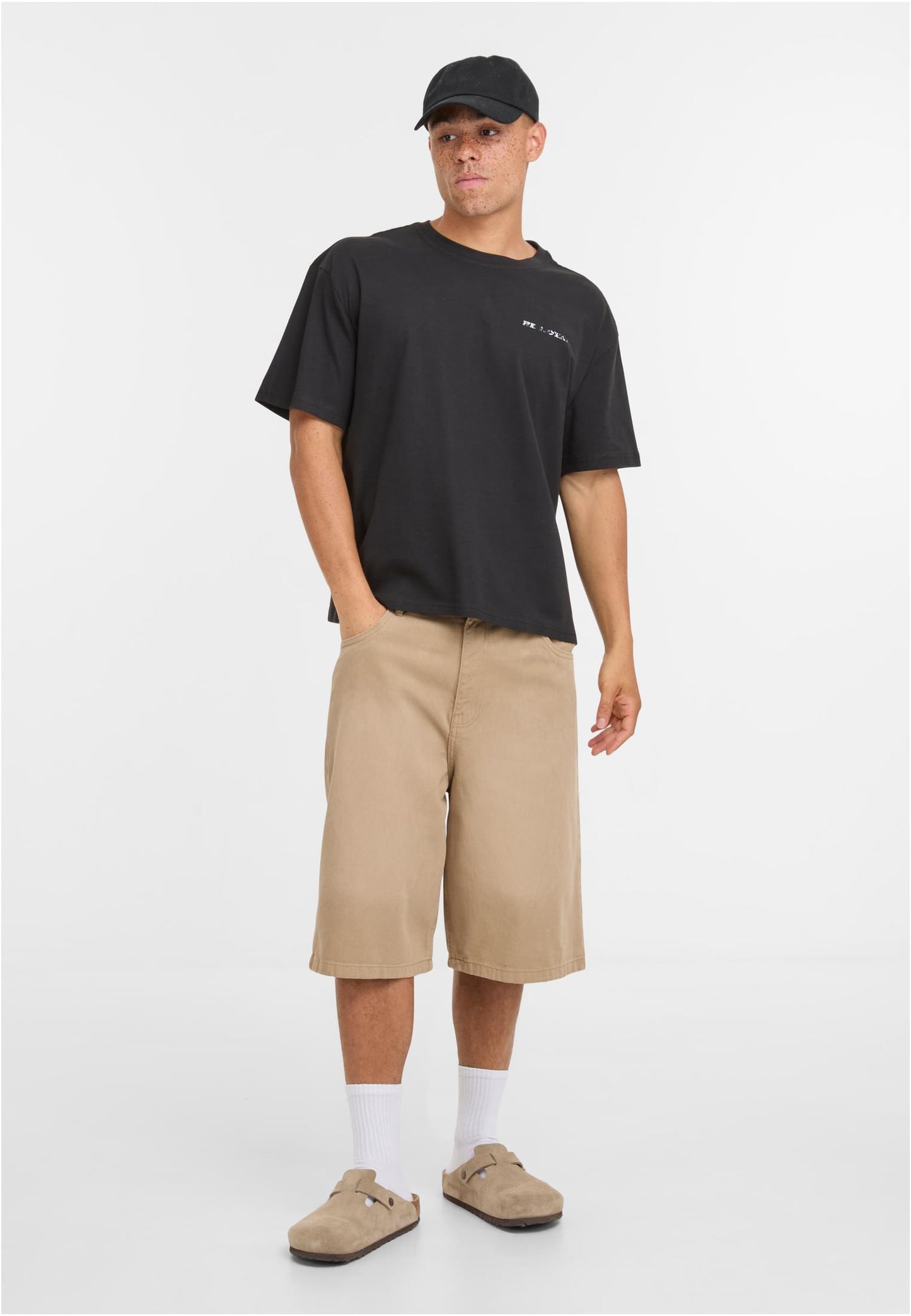 Distressed Mary Cropped Oversize Tee