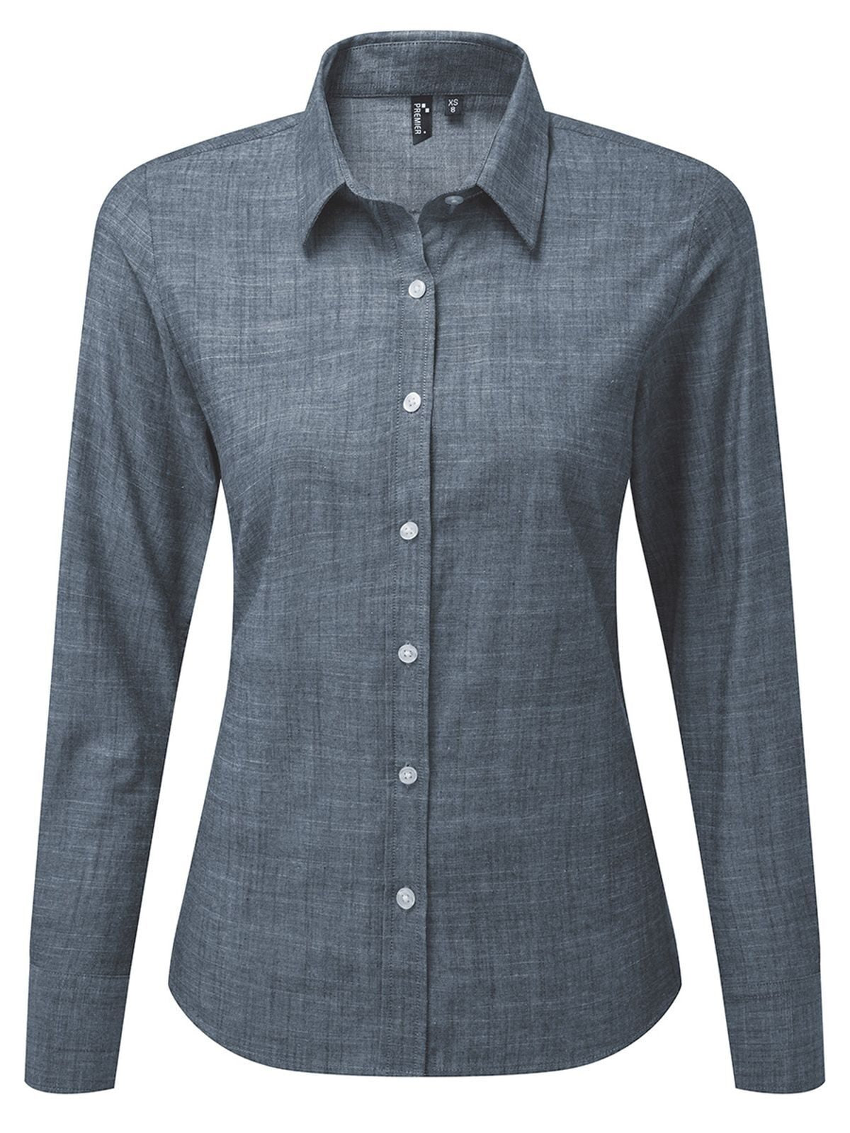 Women's Cotton Slub Chambray Long Sleeve Shirt