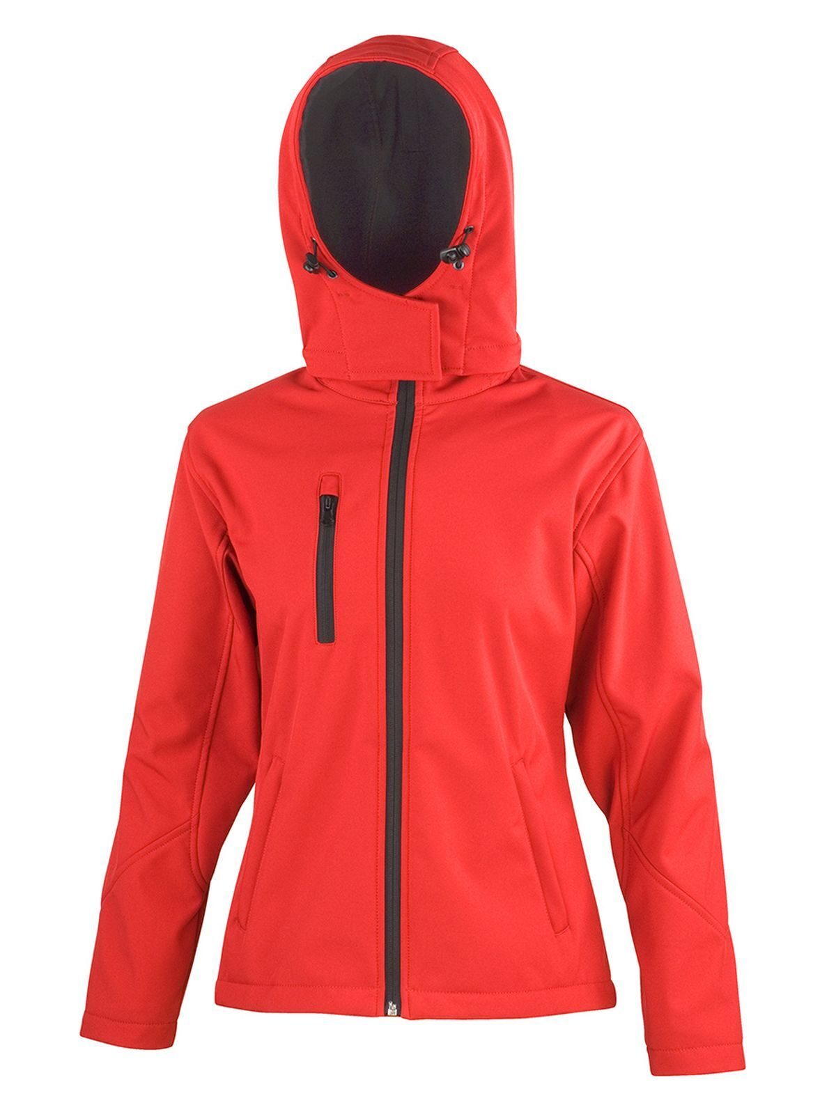 Womens TX Performance Hooded Softshell Jacket Result Red-Black