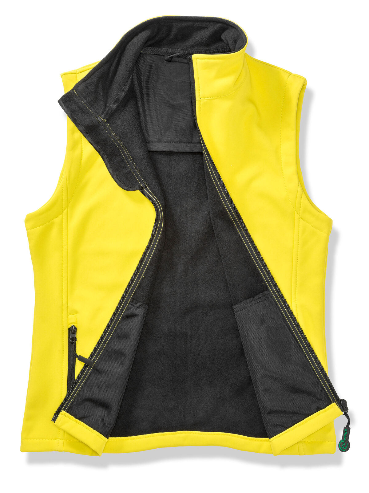 Womens Printable Softshell Bodywarmer Result Yellow-Black