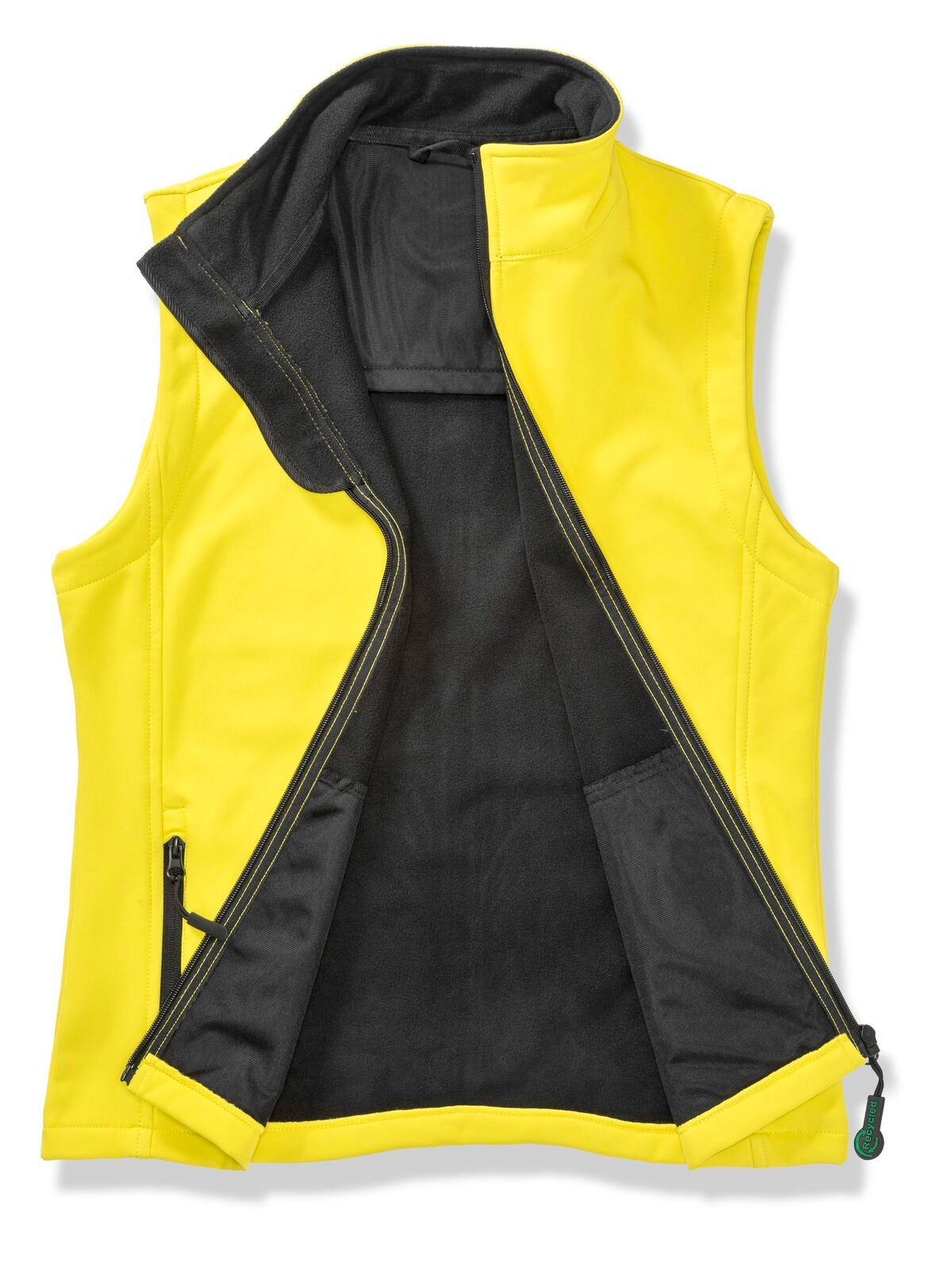 Softshell bodywarmer stampabile Result Yellow-Black