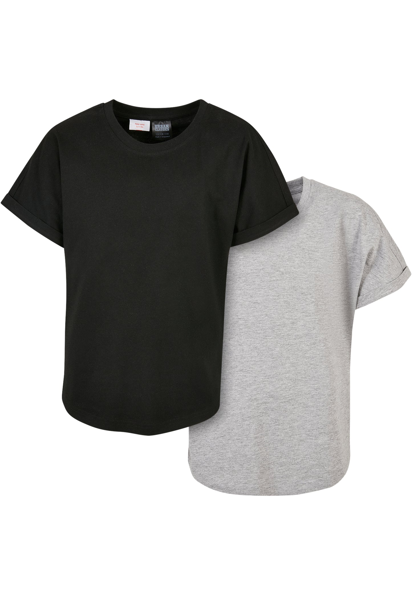Boys Long Shaped Turnup Tee 2-Pack