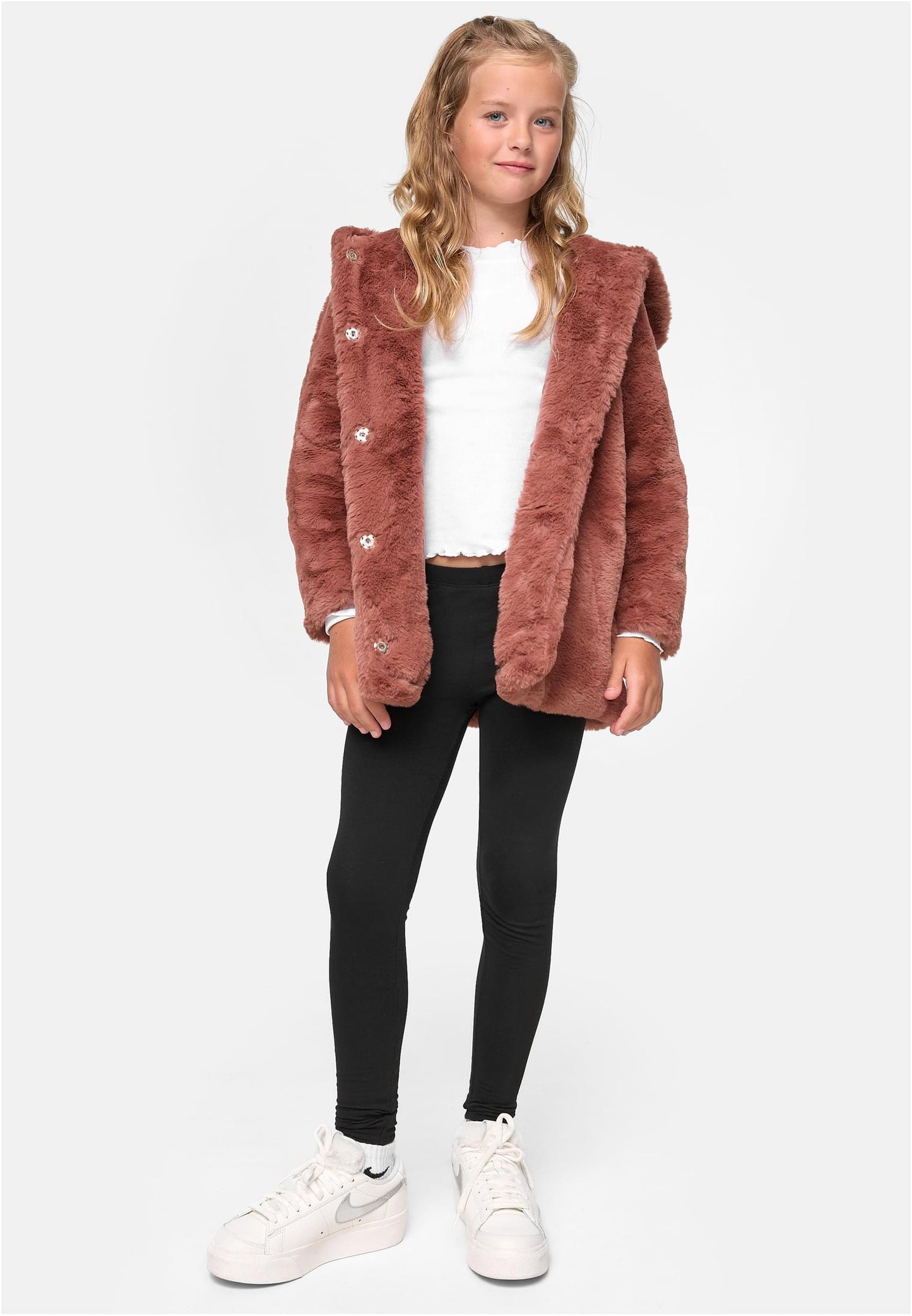 Girls Hooded Teddy Coat