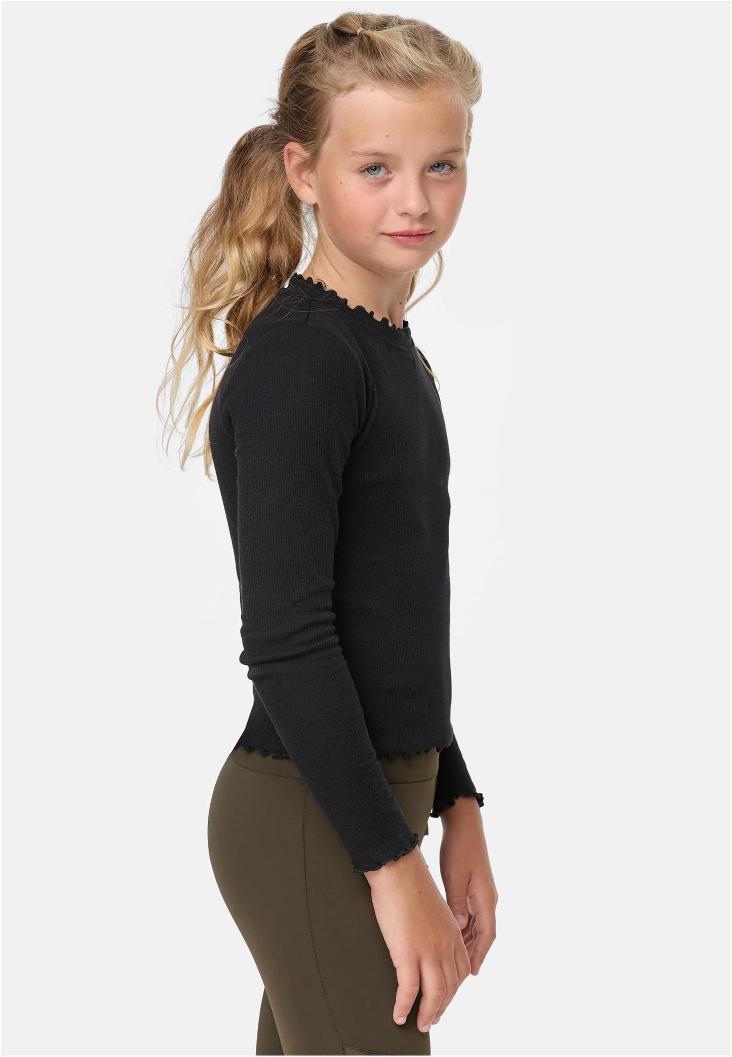 Girls Short Rib Longsleeve