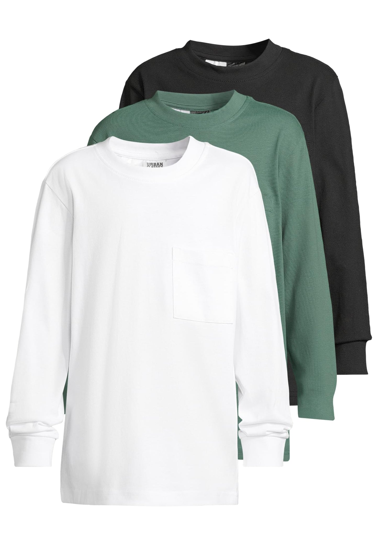 Boys Heavy Oversized Pocket Longsleeve 3 Pack
