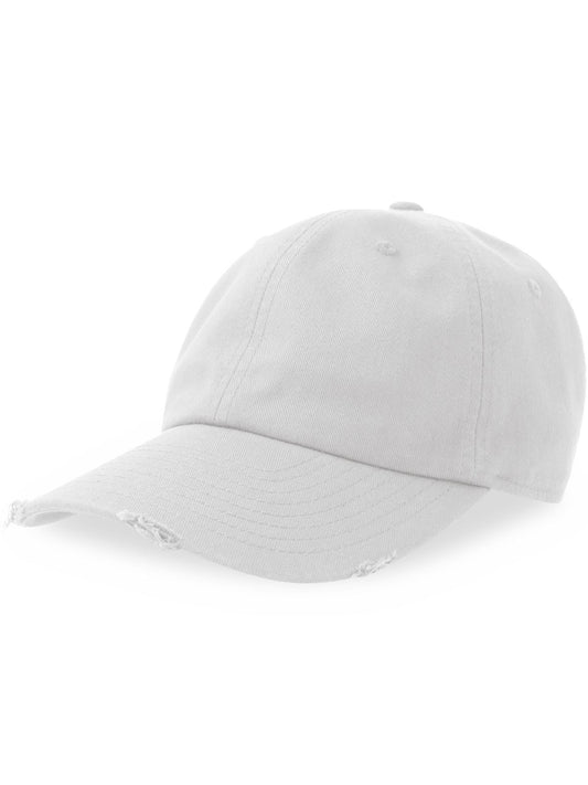 Dad Hat Destroyed-S Atlantis White
