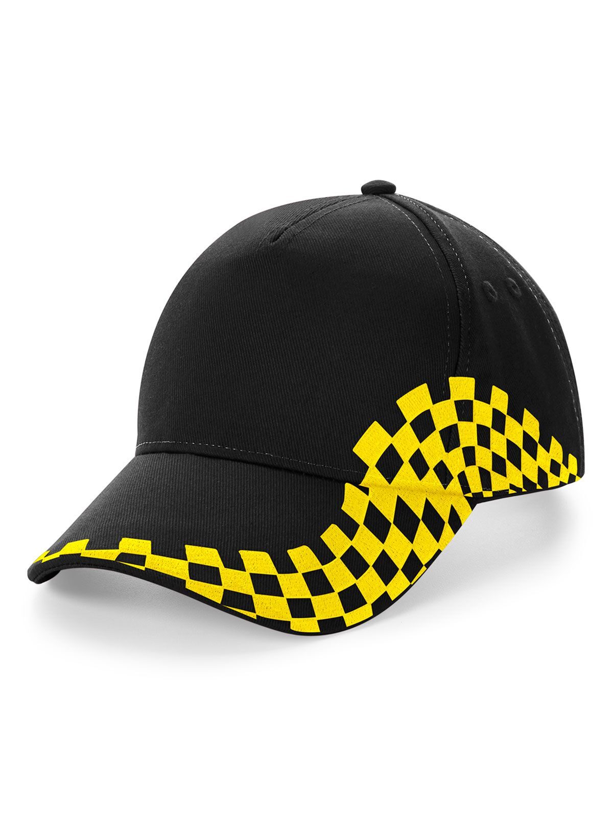 Grand Prix Cap Beechfield Black/Yellow