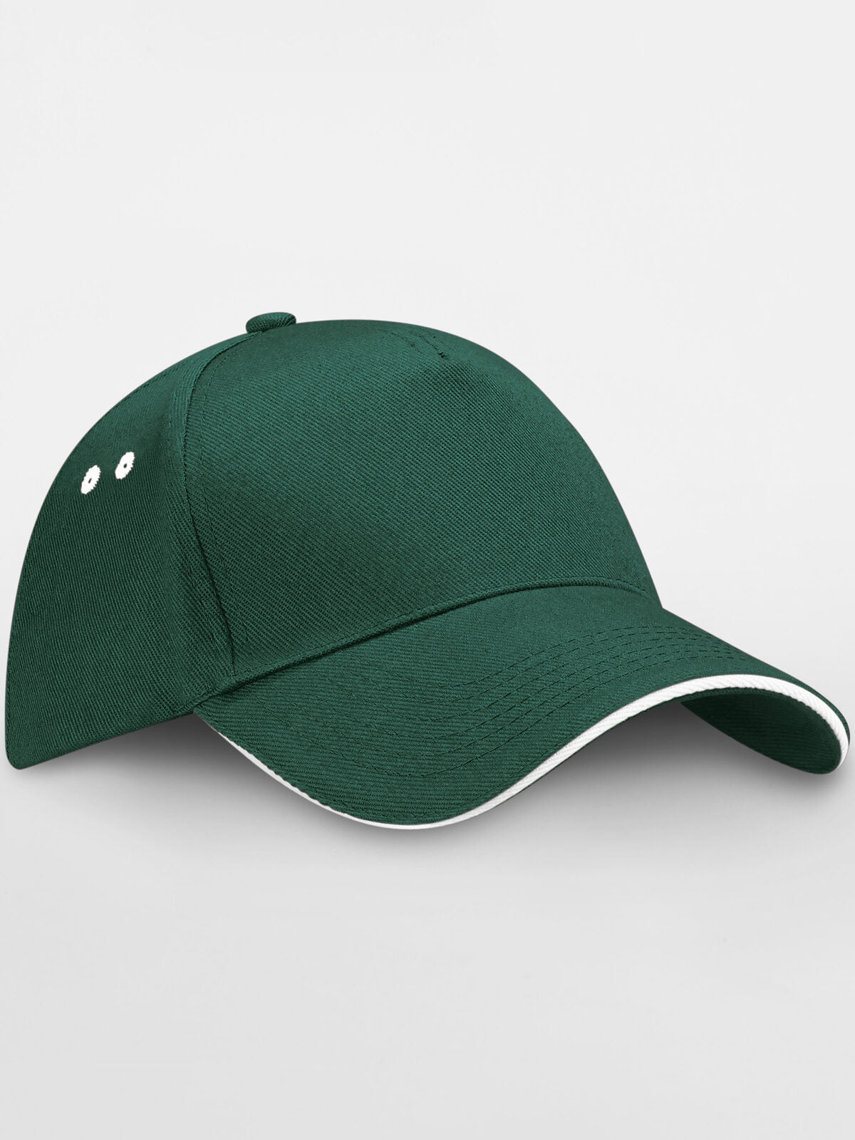 Ultimate 5 Panel Cap - Sandwich Peak Beechfield Bottle Green/White