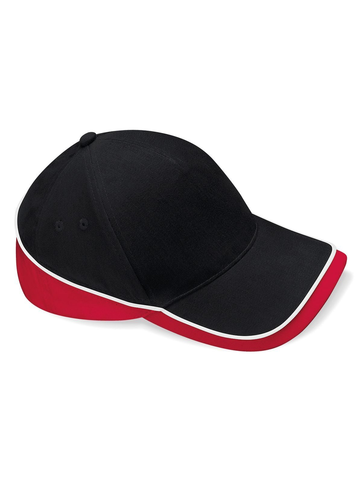 Teamwear Competition Cap Beechfield Black/Classic Red/White