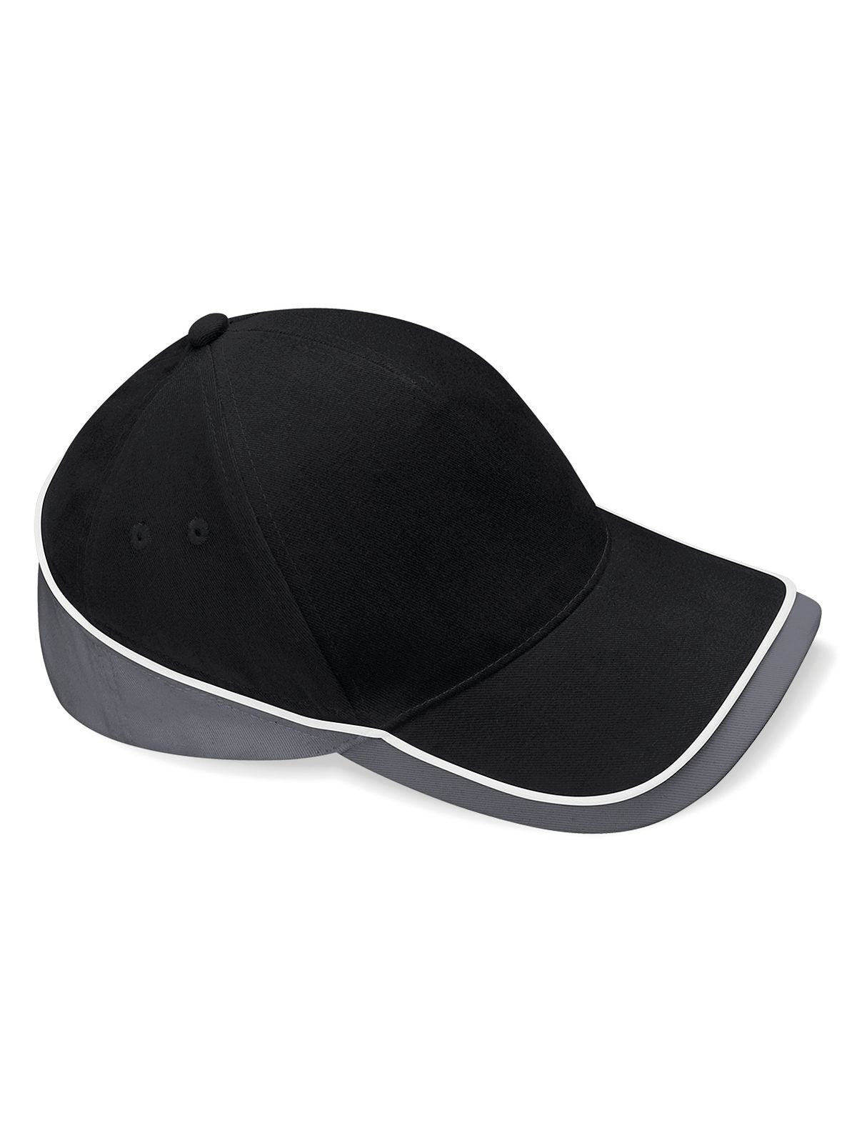 Teamwear Competition Cap Beechfield Black/Graphite Grey/White