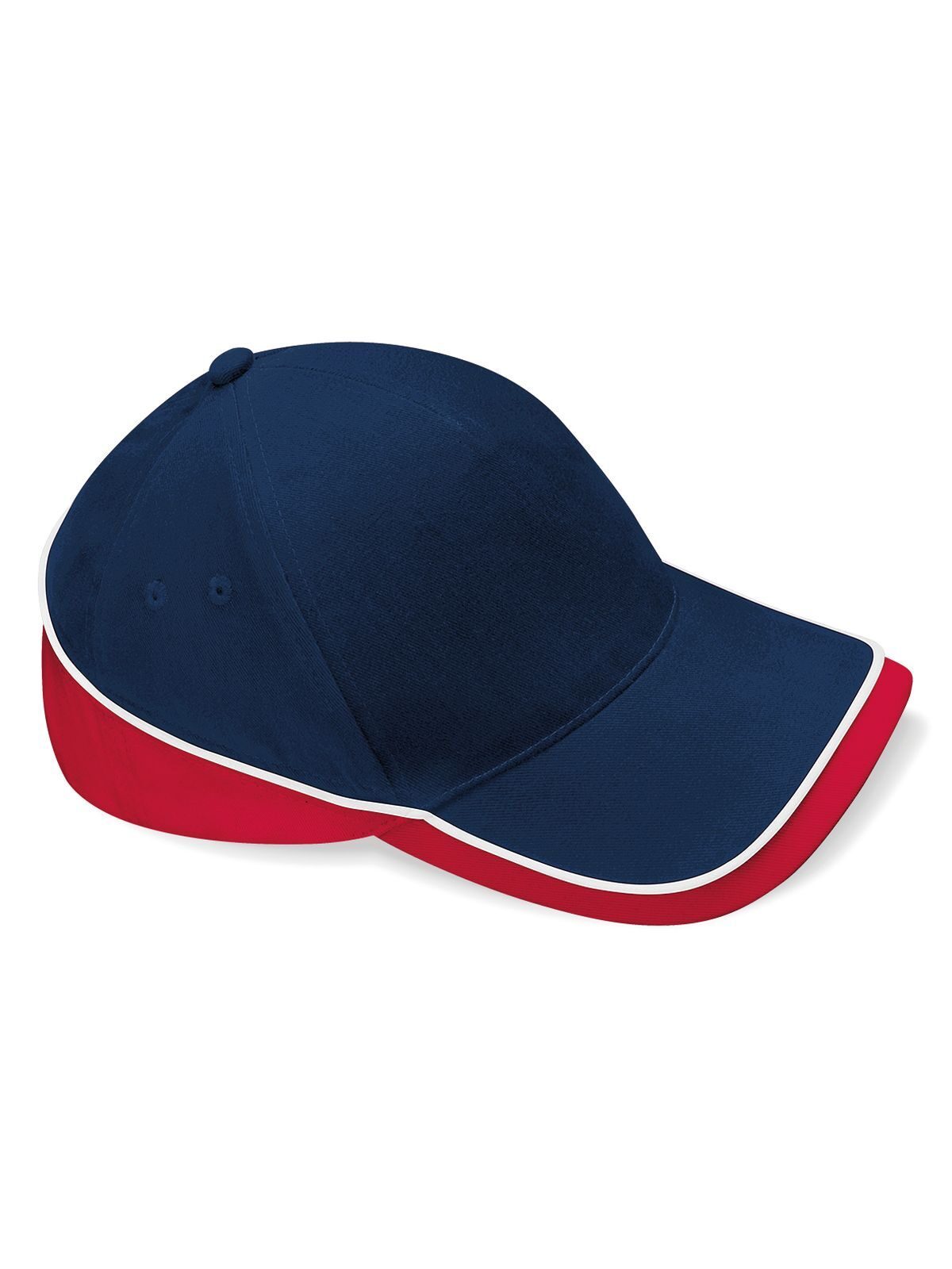 Teamwear Competition Cap Beechfield French Navy/Classic Red/White