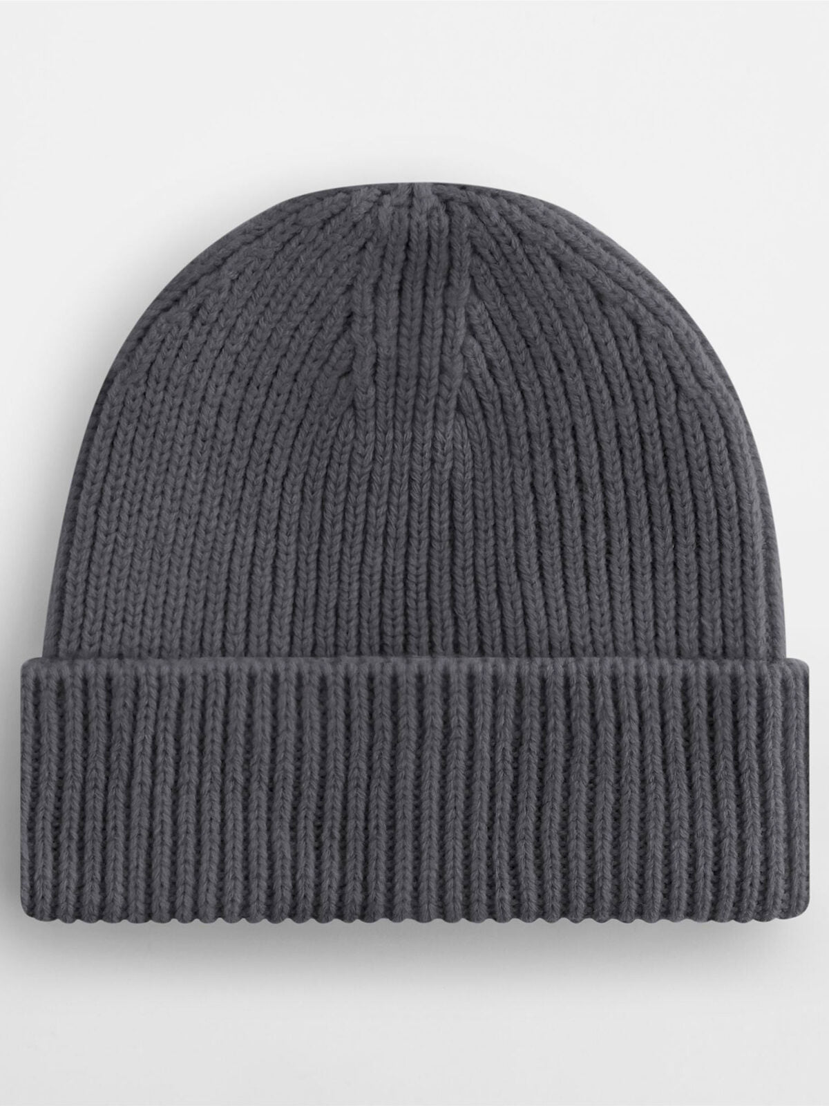 Engineered Knit Ribbed Beanie Beechfield Graphite Grey
