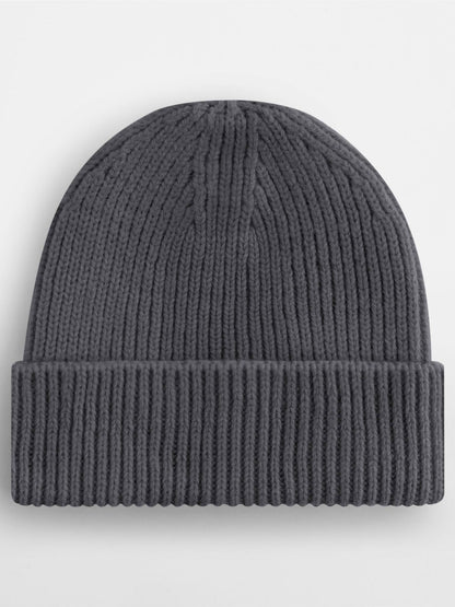 Engineered Knit Ribbed Beanie Beechfield Graphite Grey