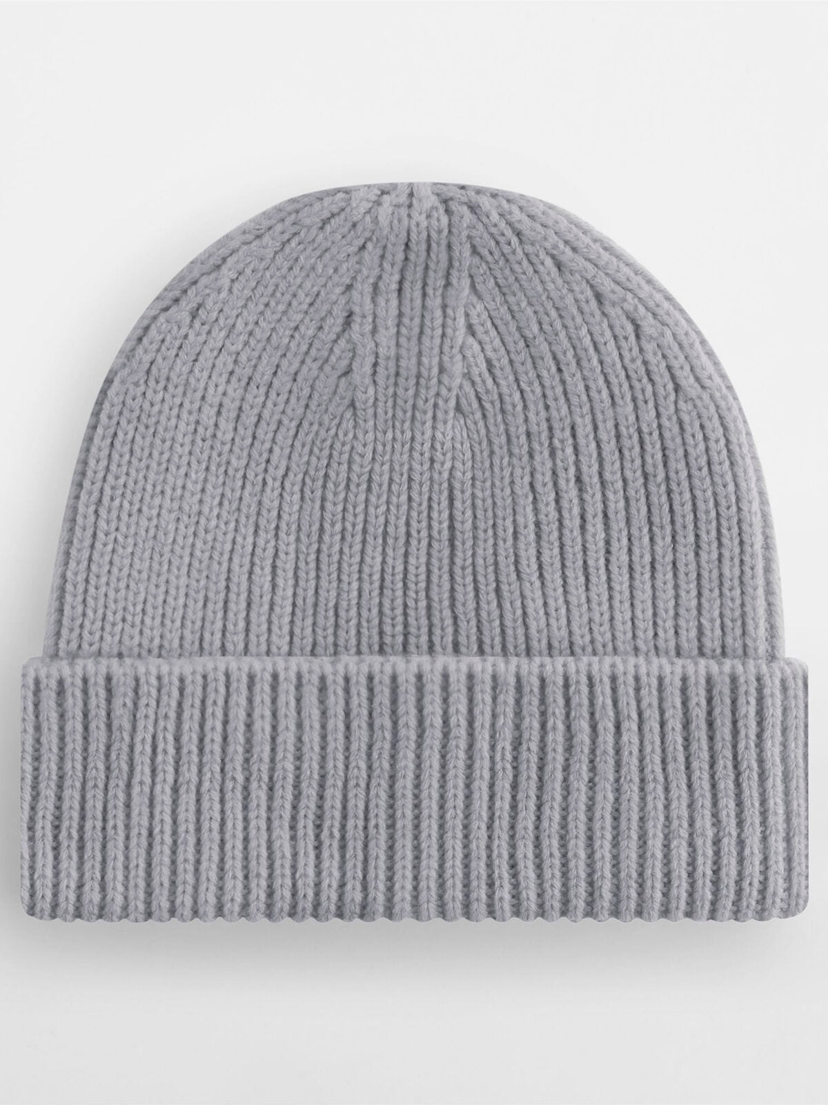 Engineered Knit Ribbed Beanie Beechfield Light Grey